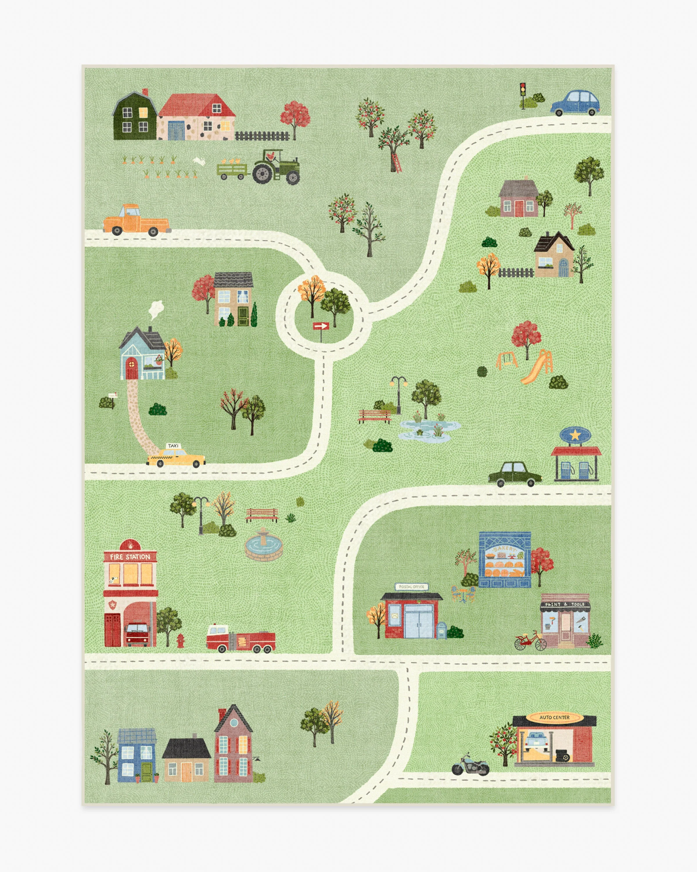 About Town Green Rug
