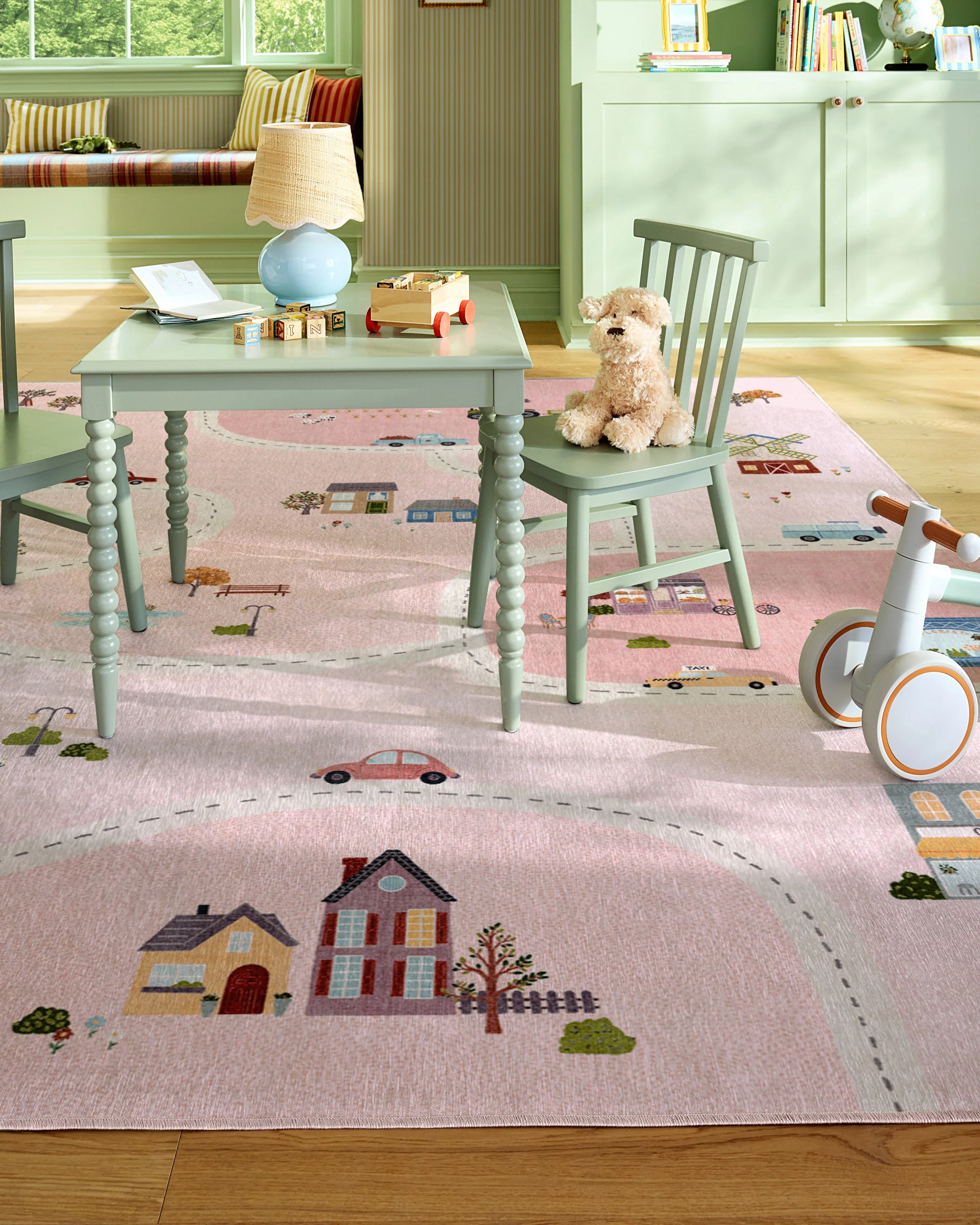 About Town Pink Flatwoven Rug - Image 3