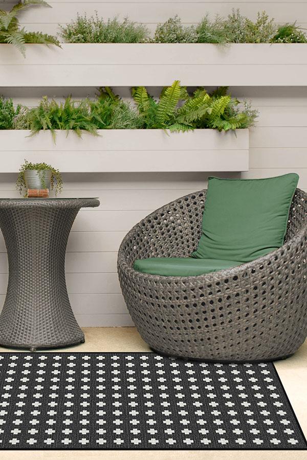 Adde Black Outdoor Rug - Image 4