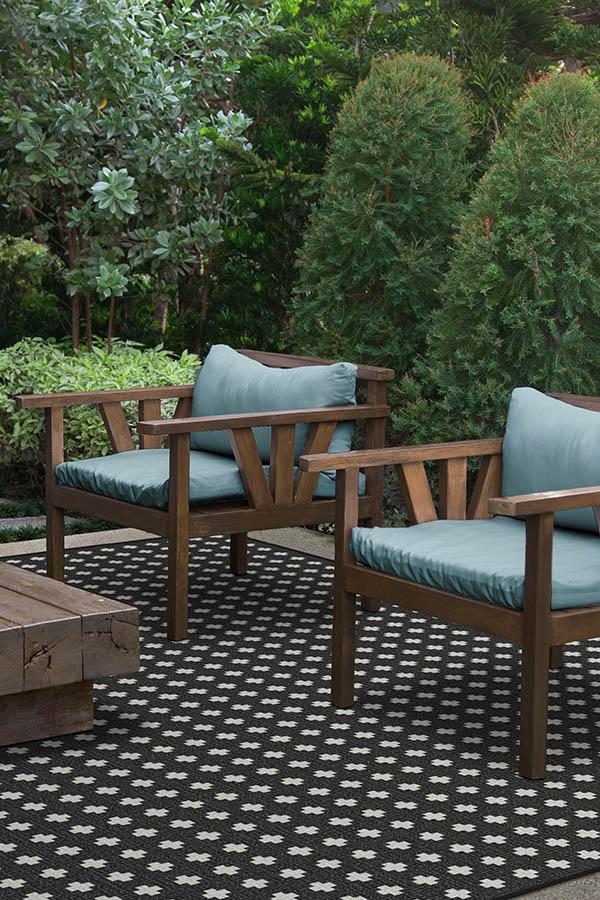 Adde Black Outdoor Rug - Image 6