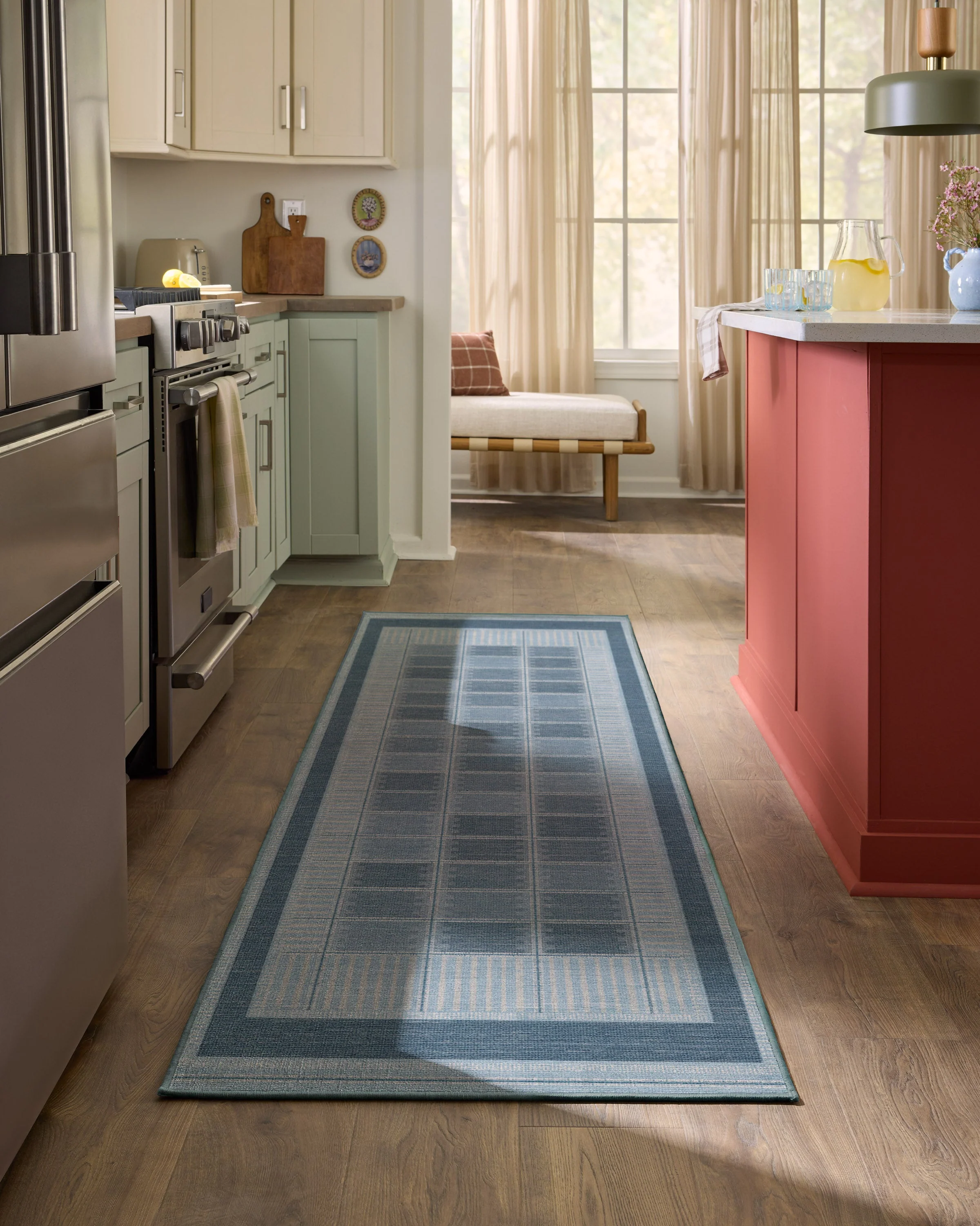 Agnes Blue Flatwoven Rug - Image 6