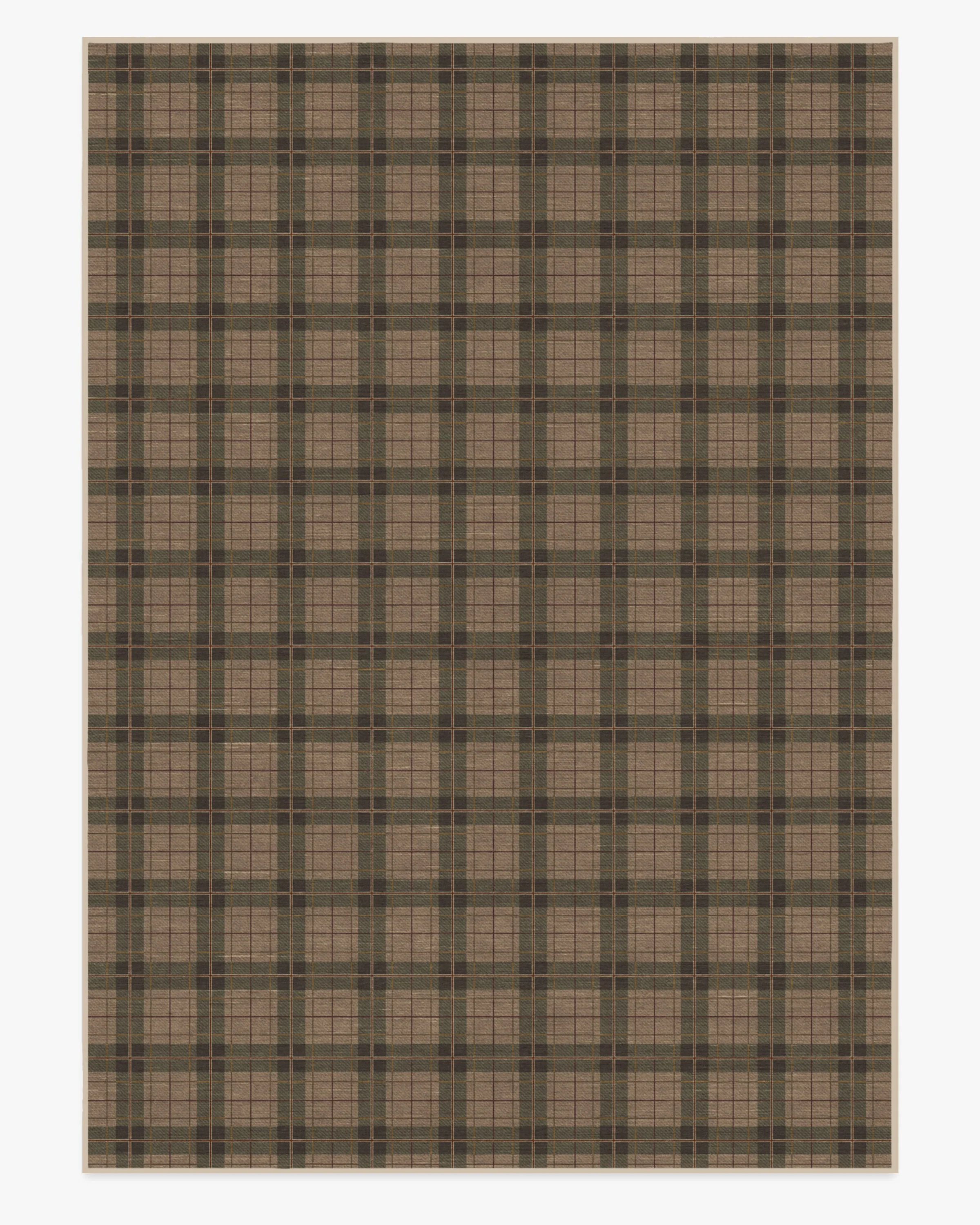 Alfie Plaid Natural & Green Flatwoven Rug - Image 17