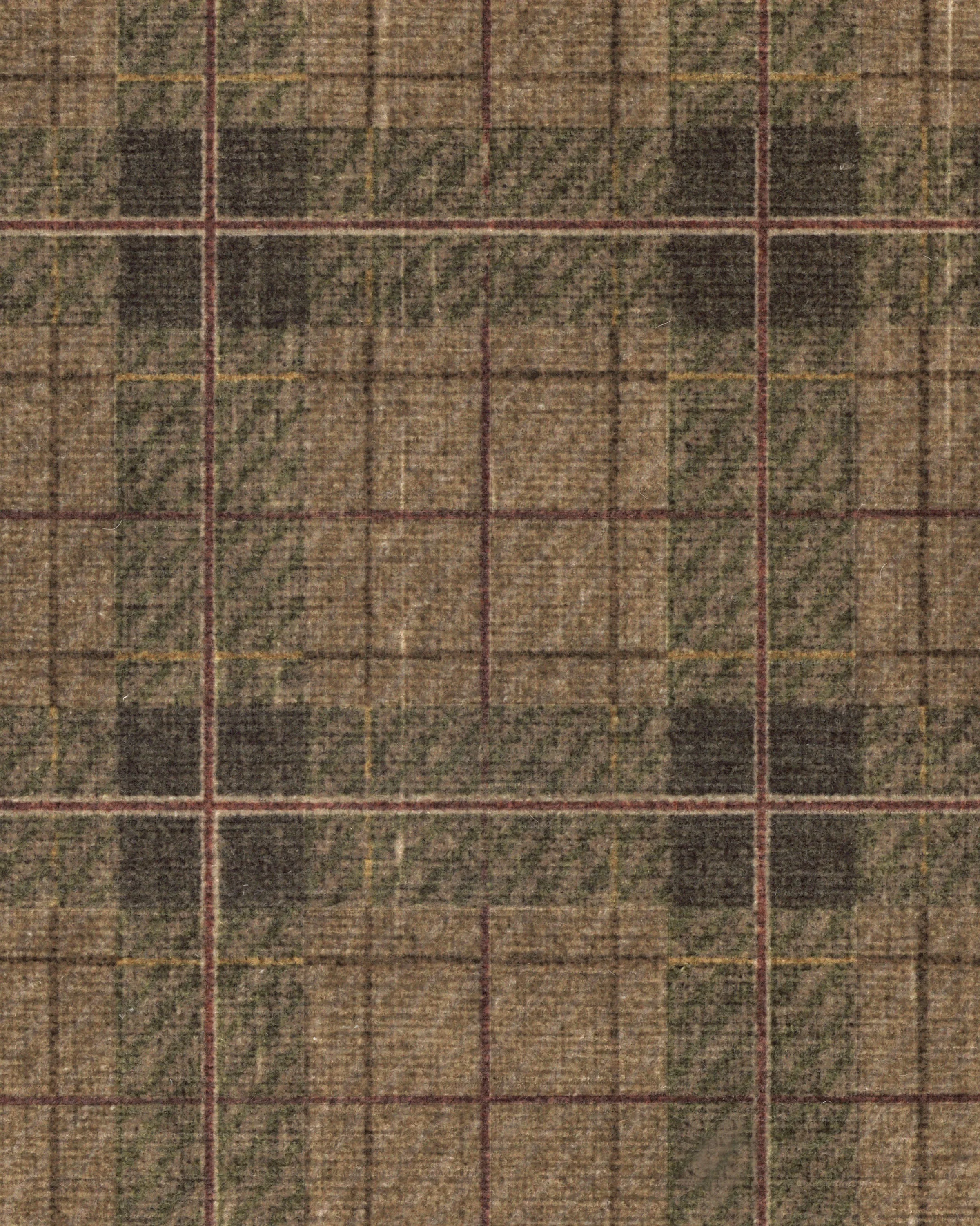 Alfie Plaid Natural & Green Flatwoven Rug - Image 2