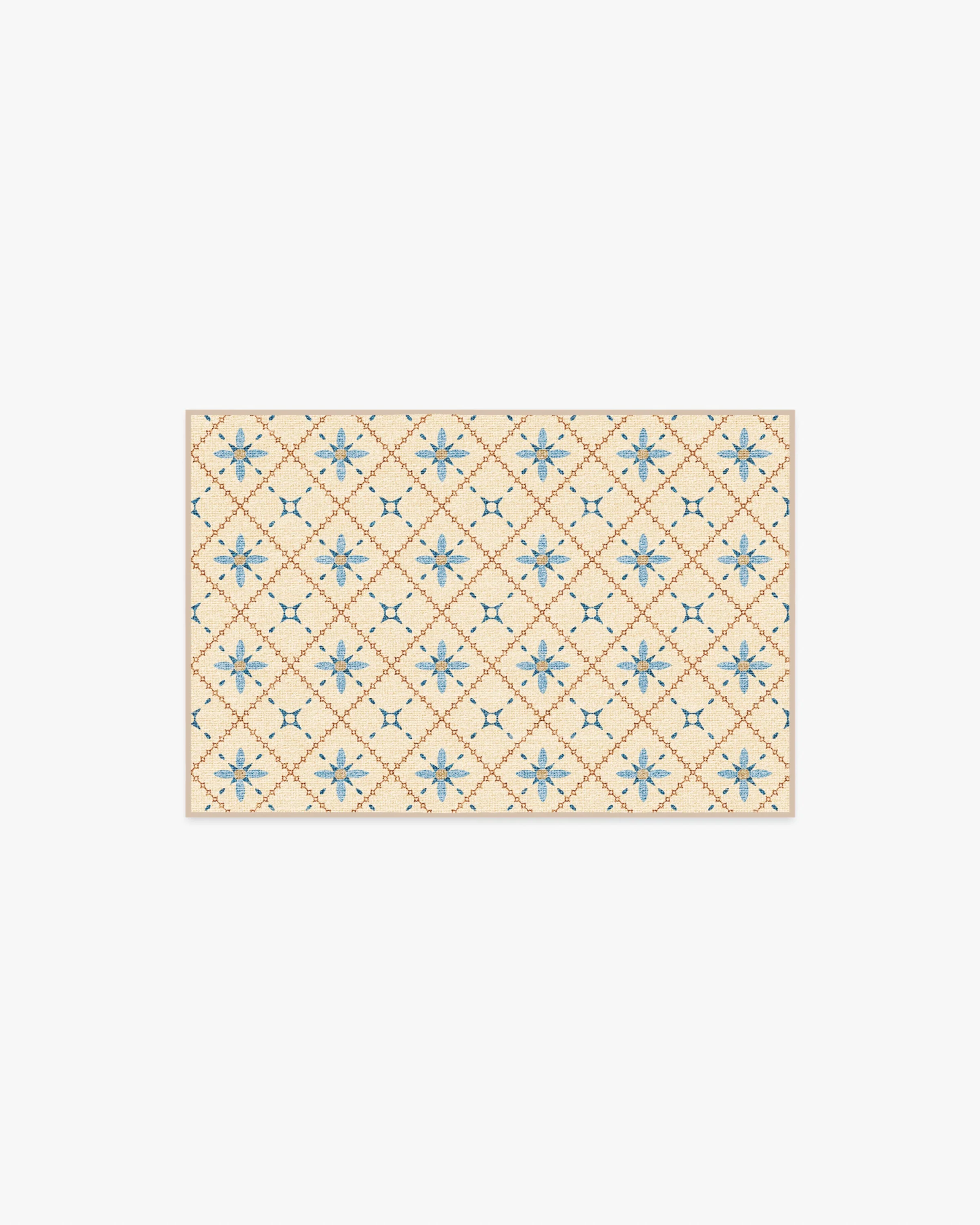 Alva Ivory & Slate Blue Flatwoven Rug - Image 9