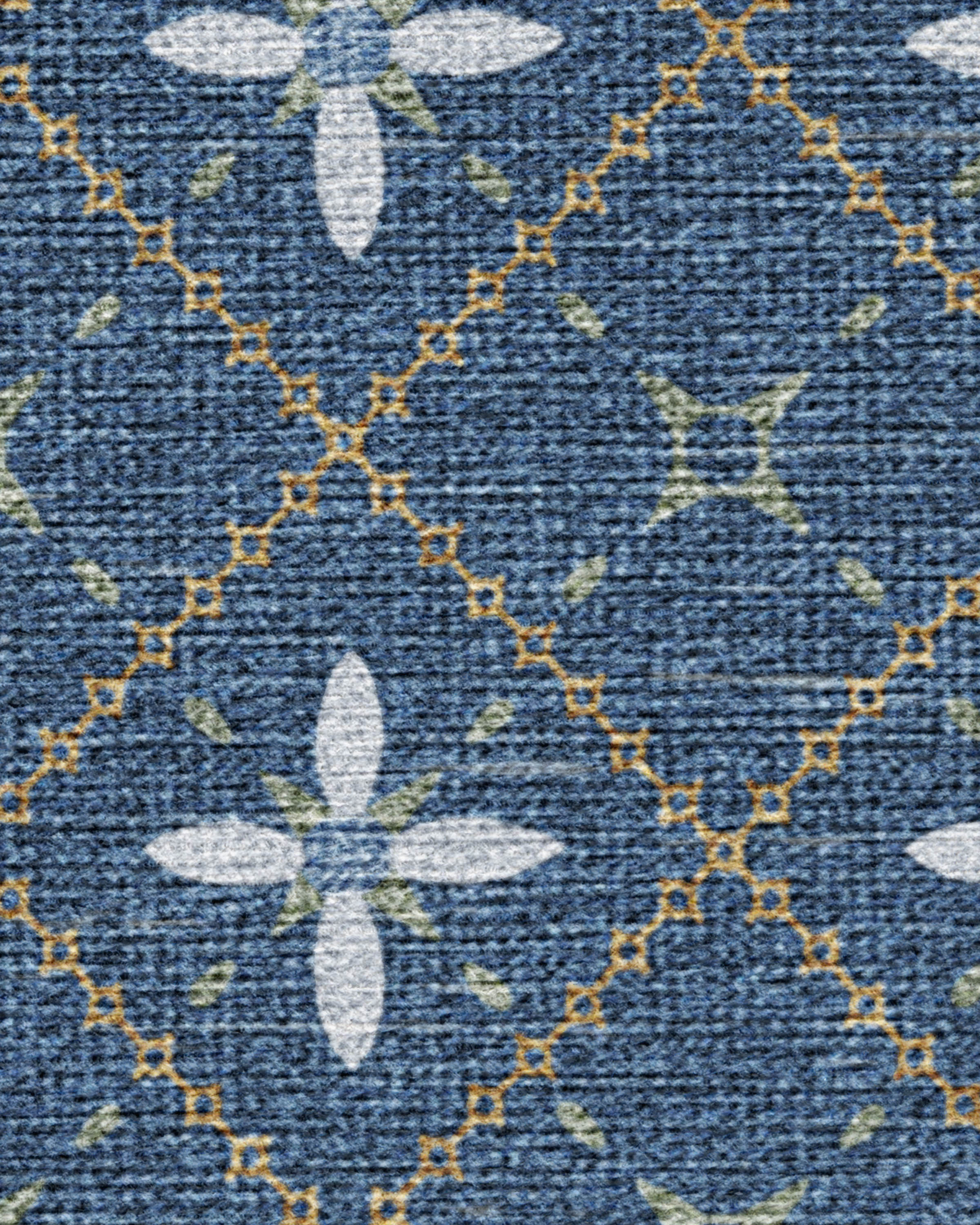 Alva Navy Flatwoven Rug - Image 2
