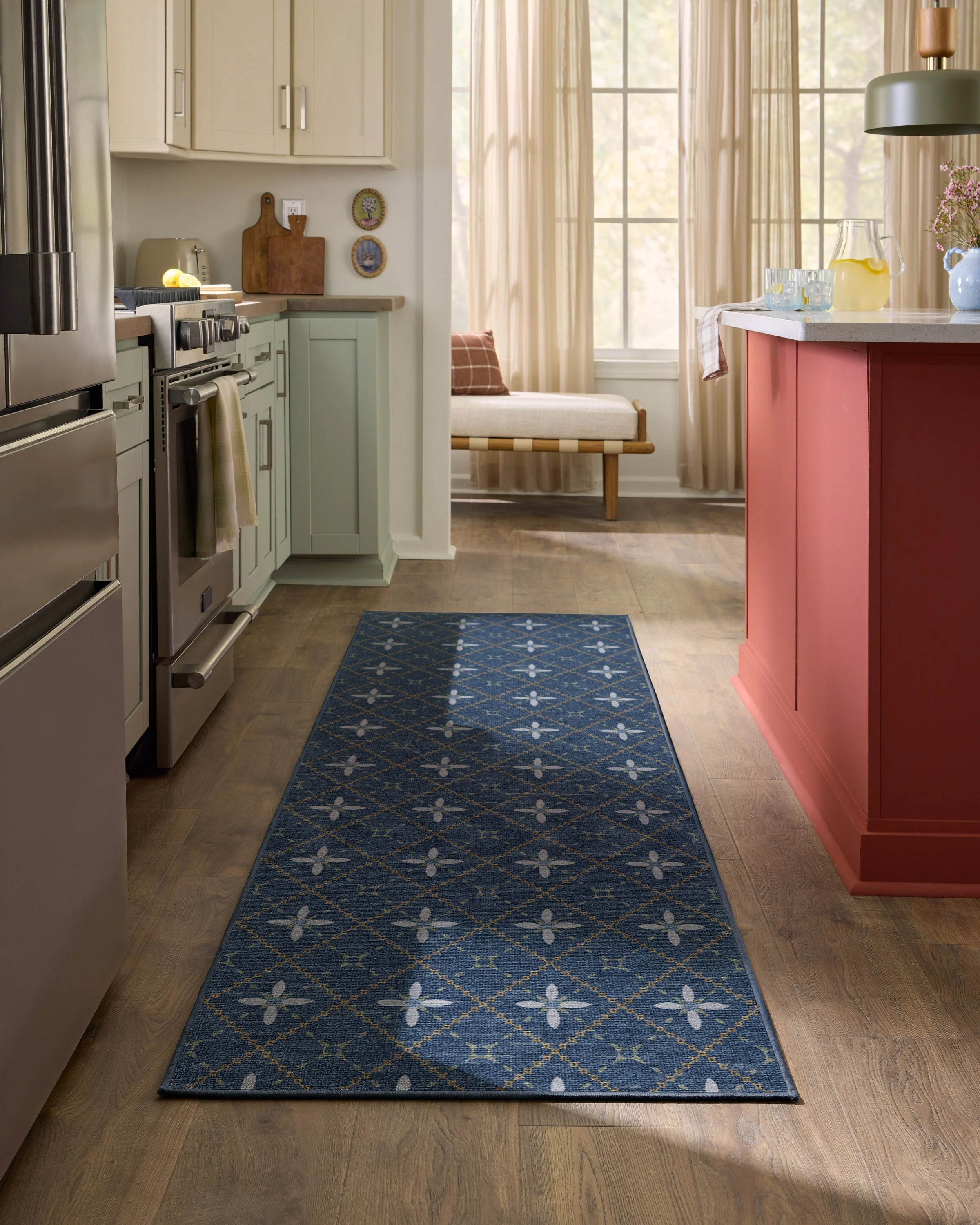 Alva Navy Flatwoven Rug - Image 6