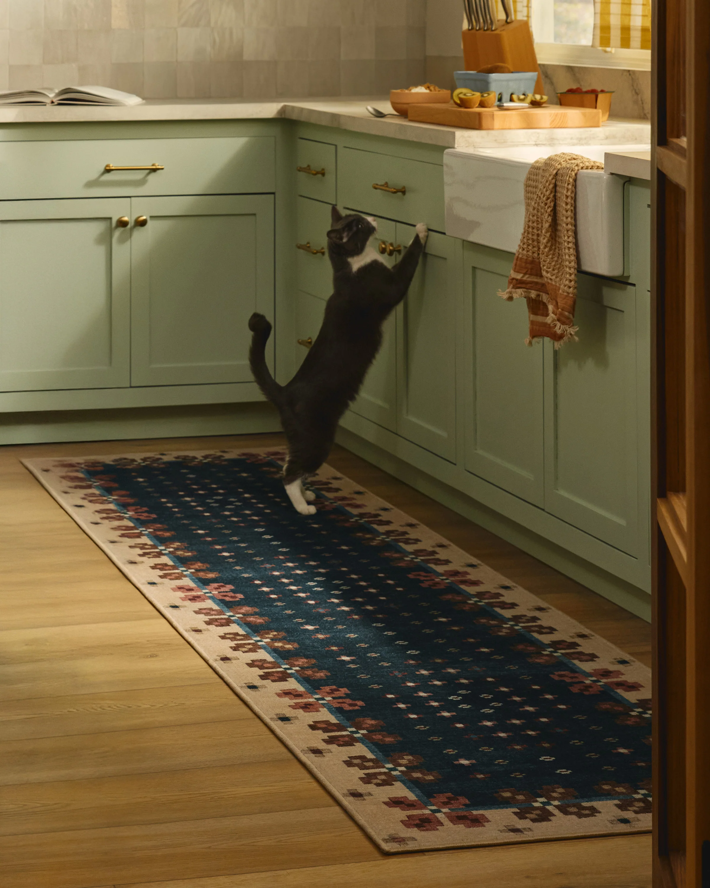 Clove Navy Rug by Anthropologie - Image 4