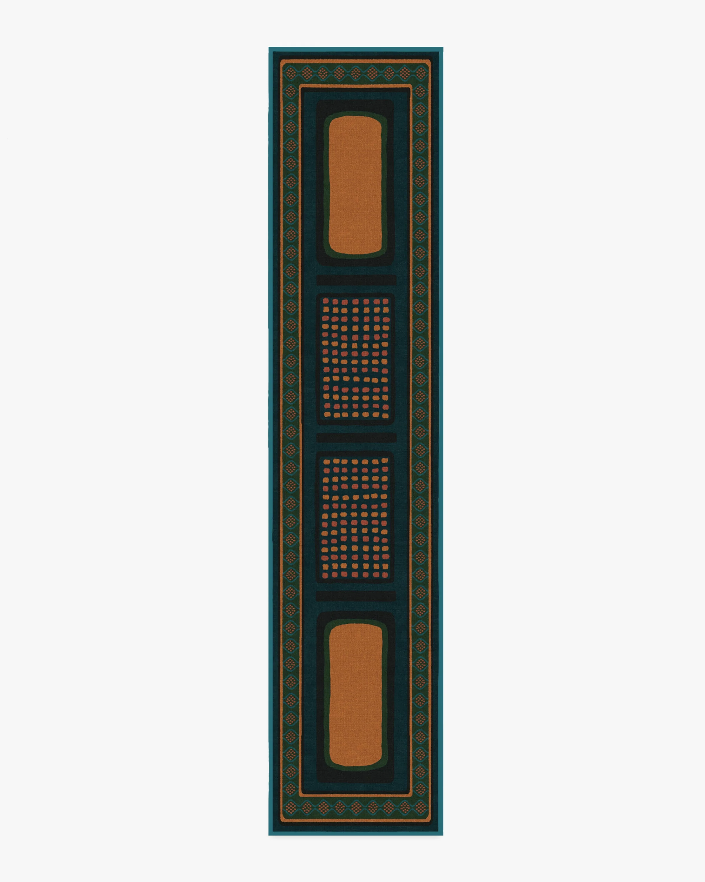 Nerissa Teal & Gold Flatwoven Rug by Architectural Digest - Image 9