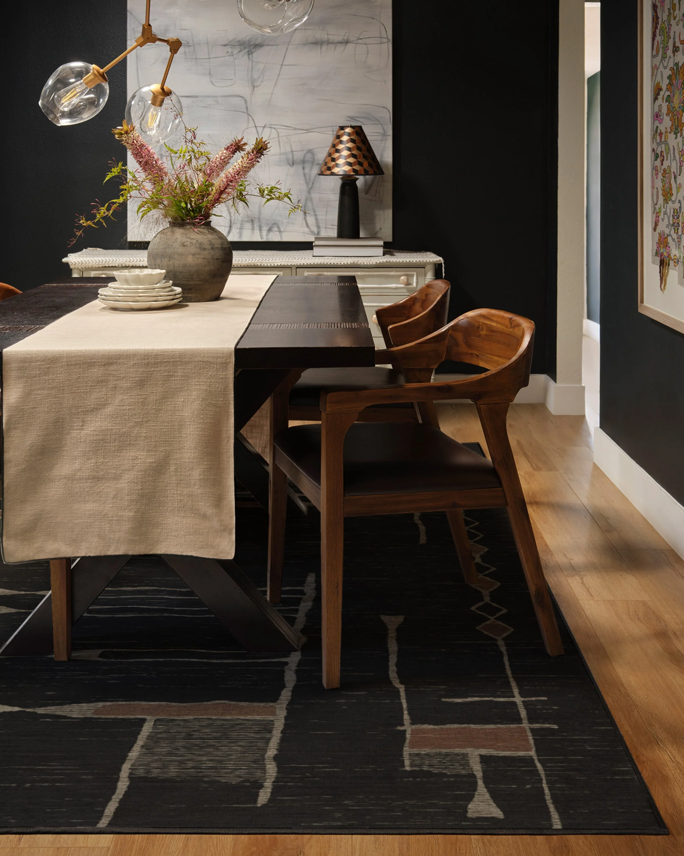 Nisa Ink Black Rug by Architectural Digest - Image 13