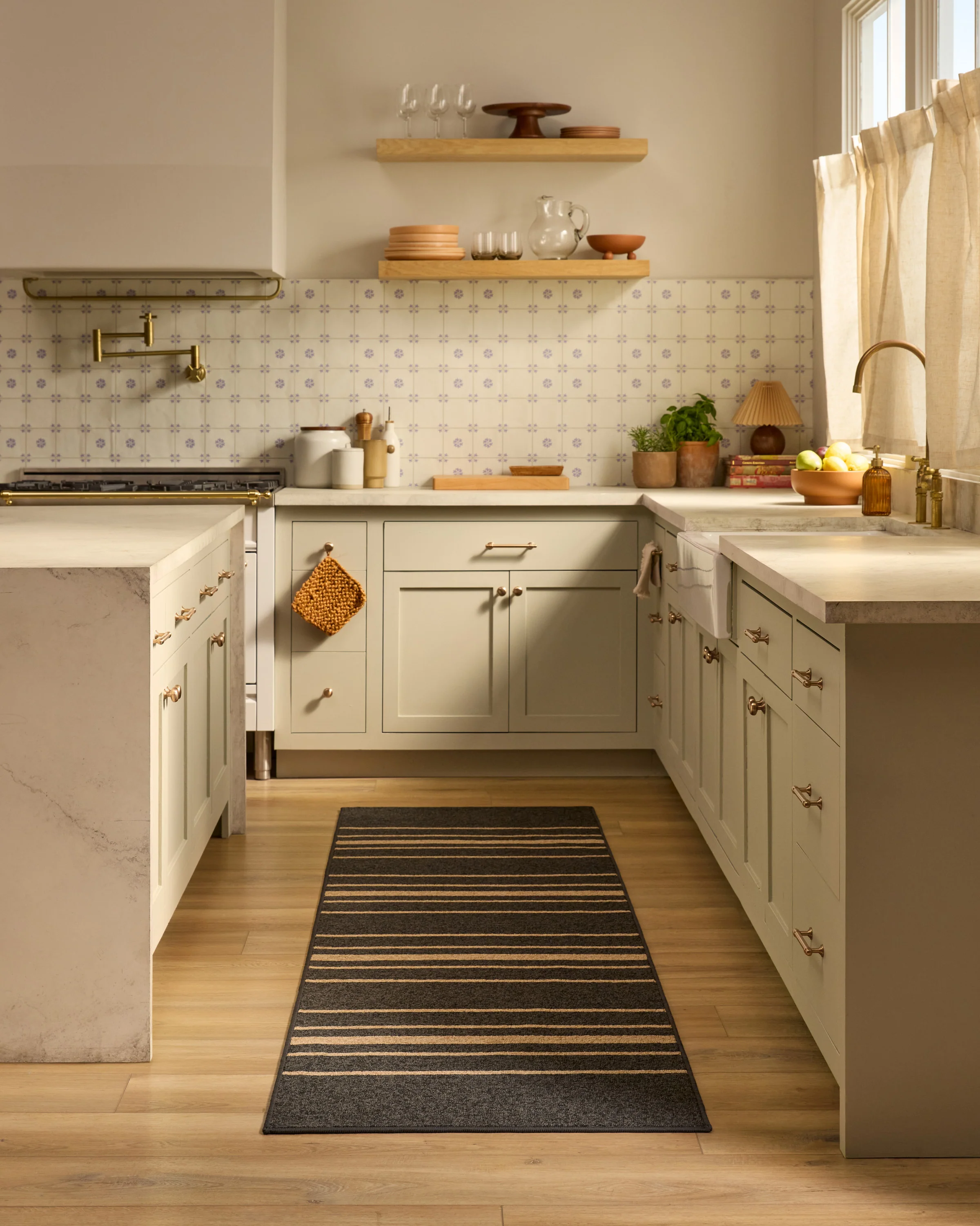 Arden Stripe Black & Natural Performance Weave Rug - Image 13