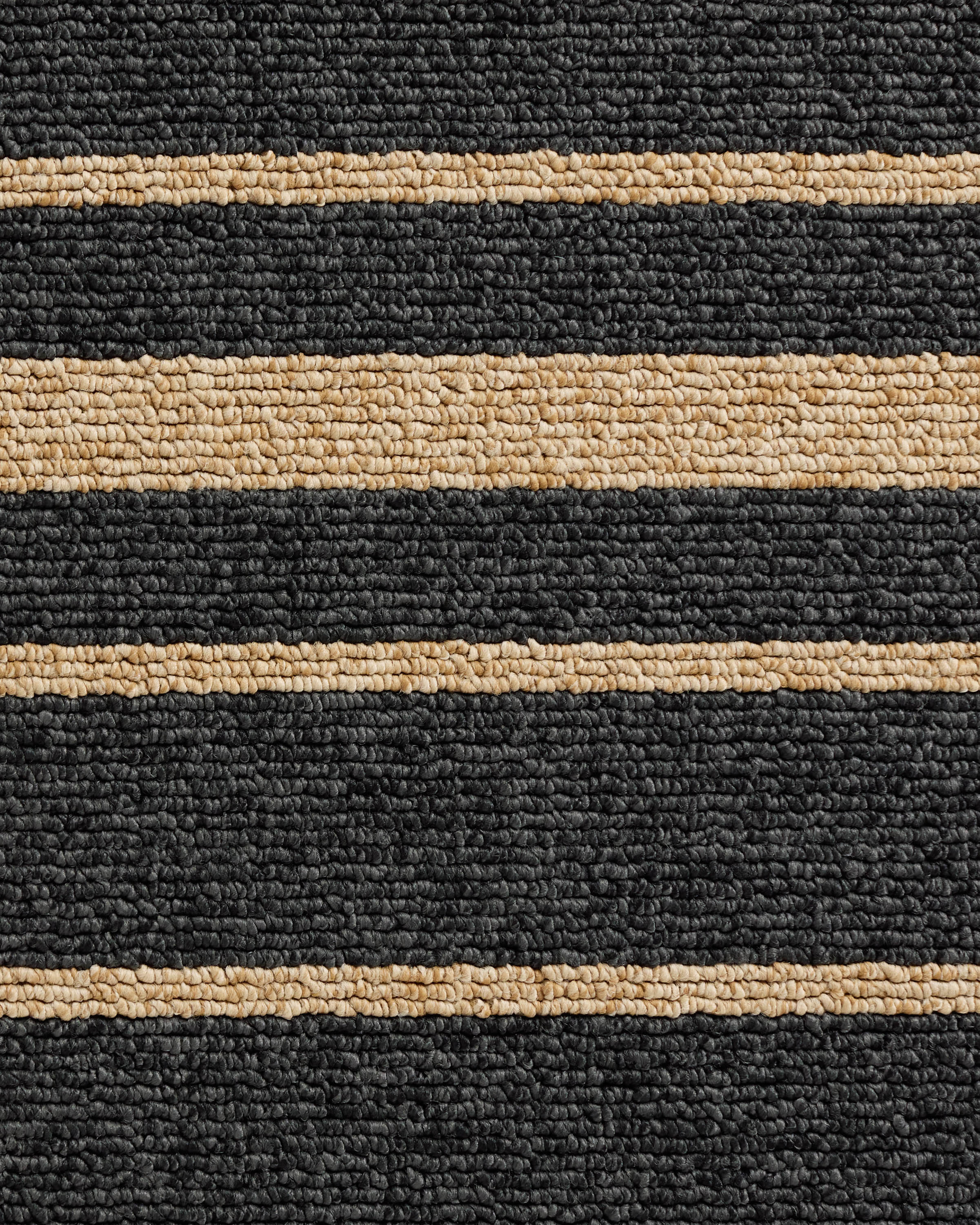 Arden Stripe Black & Natural Performance Weave Rug - Image 8