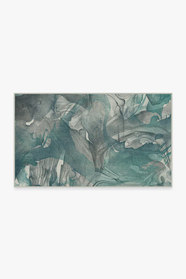 Aurora Teal Grey Rug - Image 5