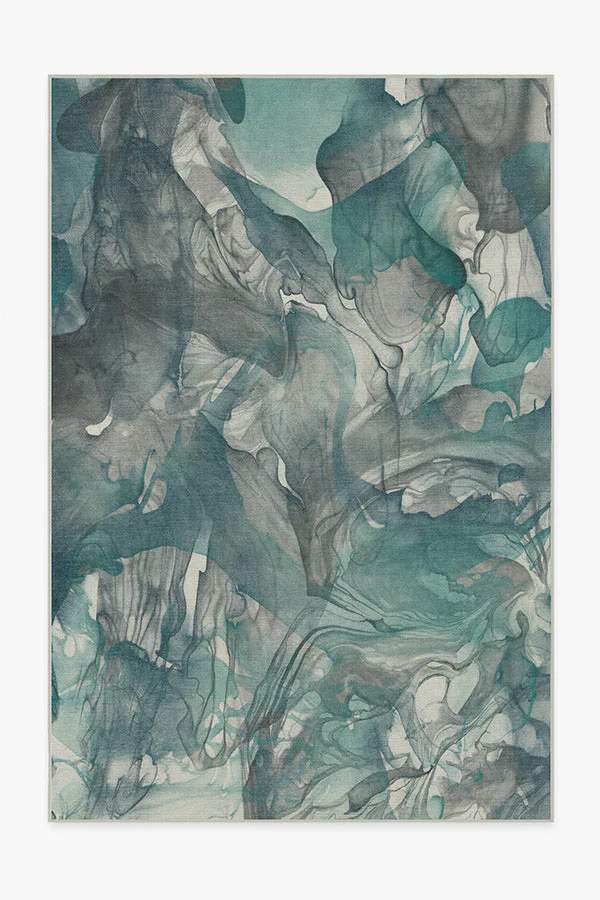 Aurora Teal Grey Rug - Image 7