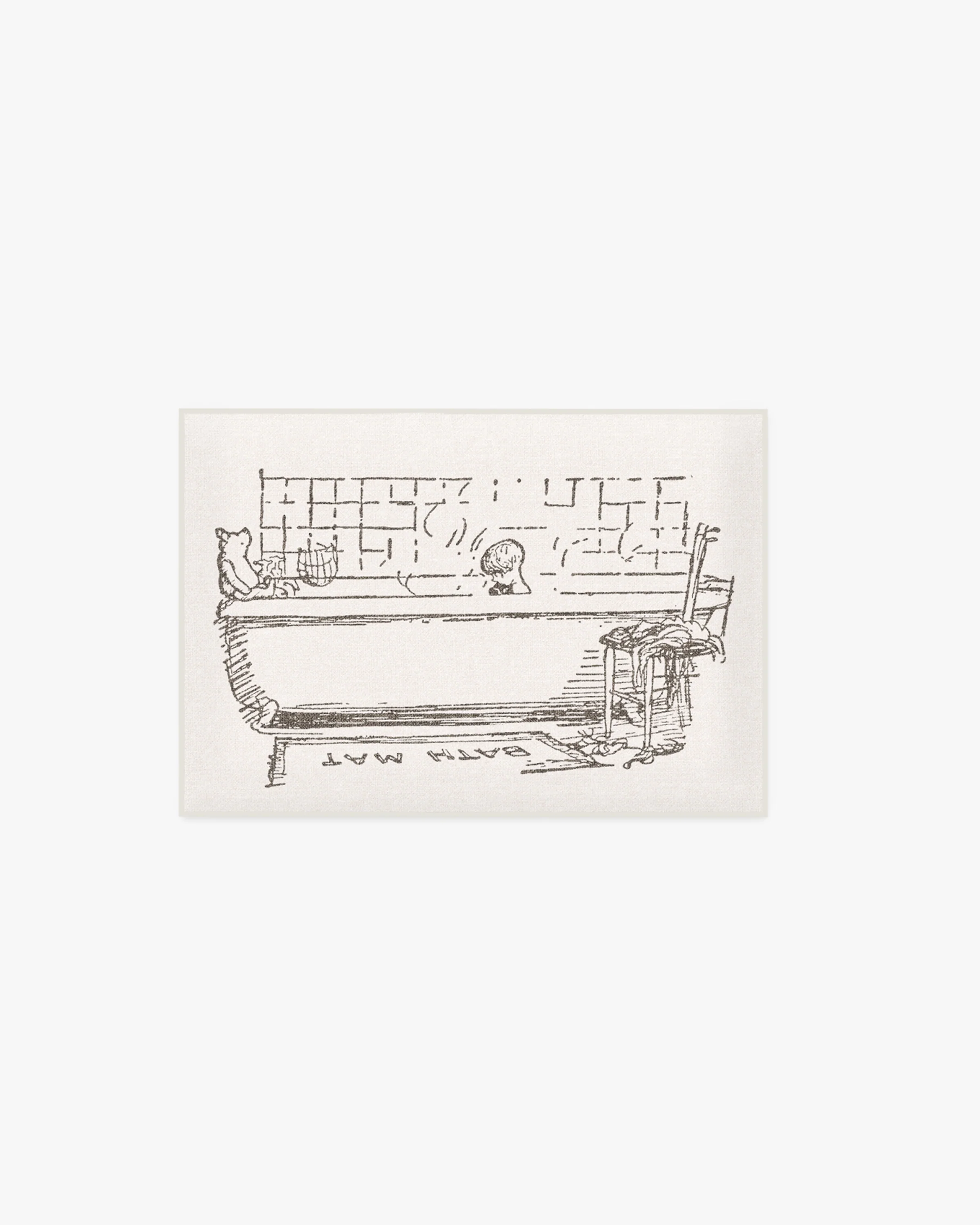 Bath Time Ivory & Charcoal Bath Mat