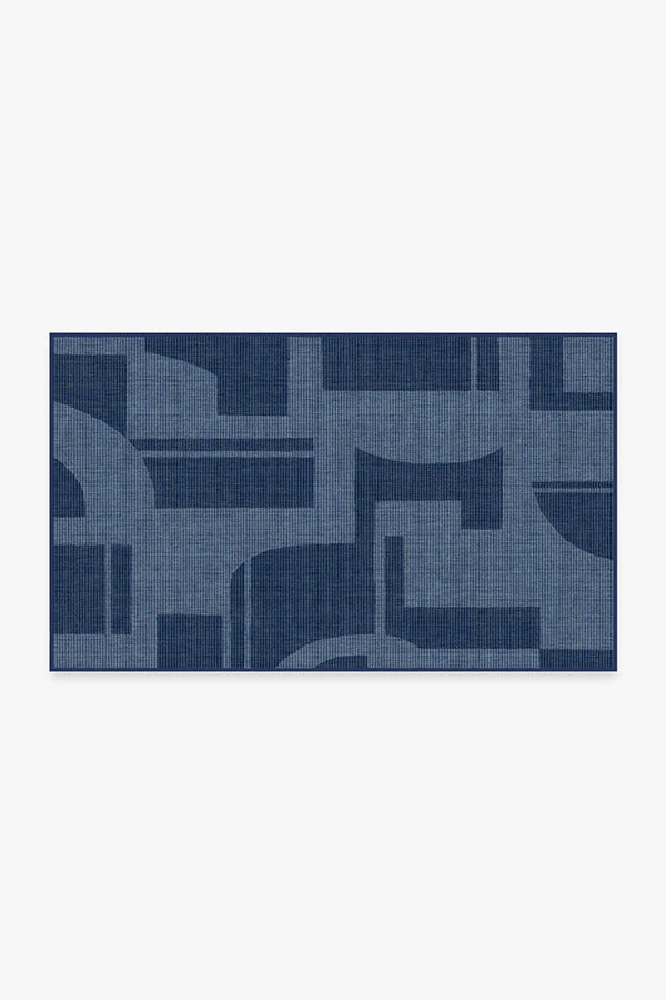 Bodin Ink Blue Outdoor Rug - Image 9