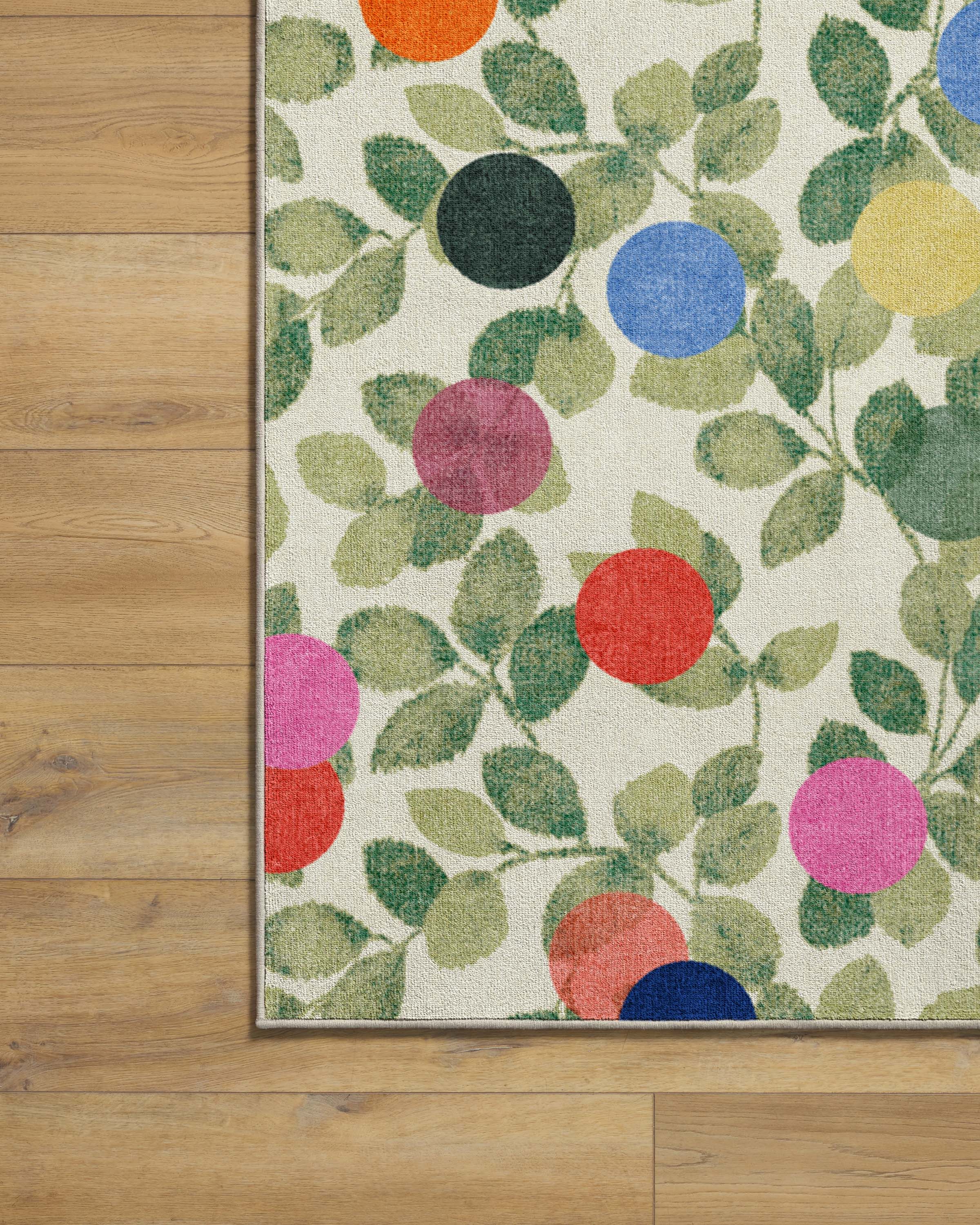 Botanical Whimsy Dots Neutral Rug - Image 9