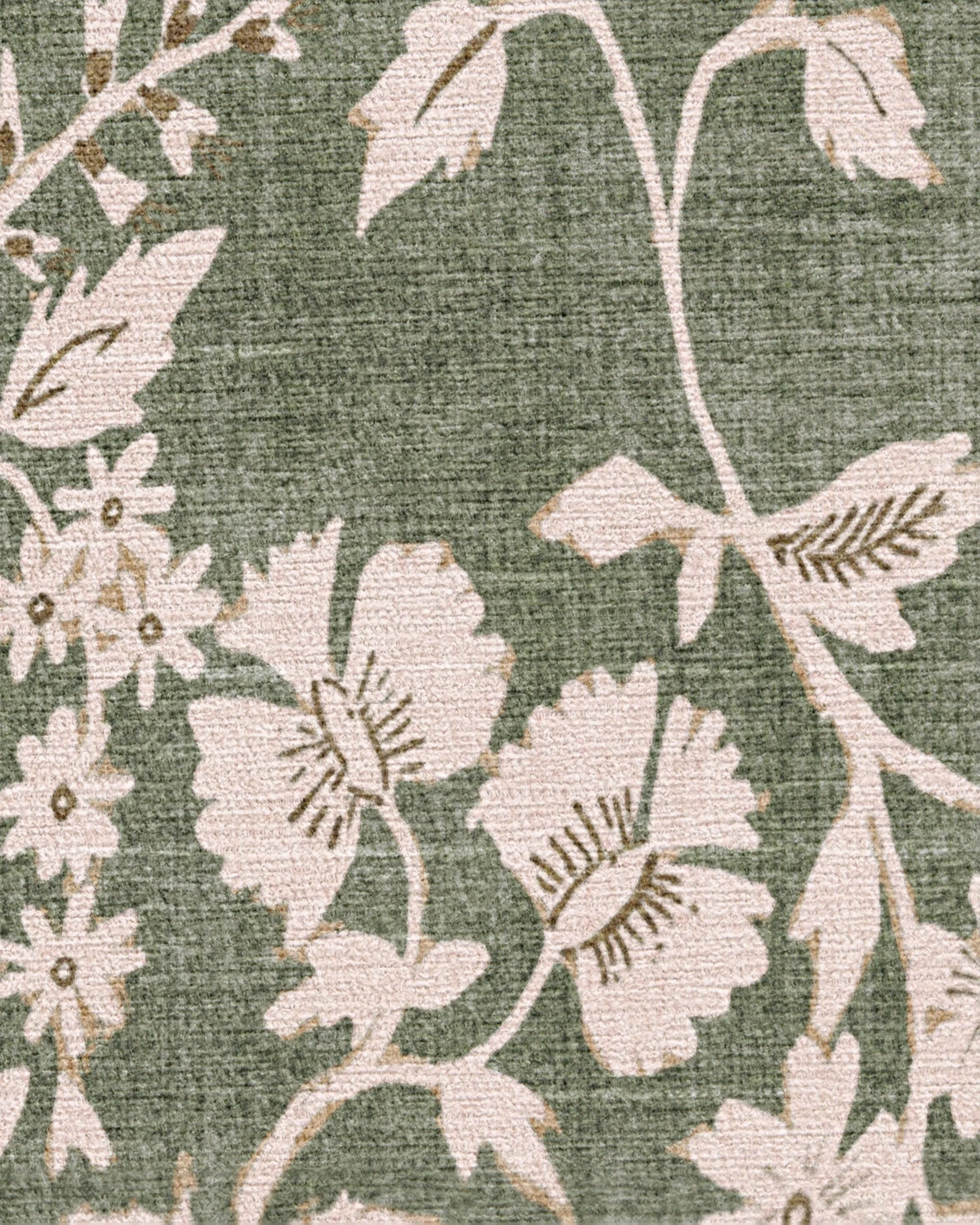 Brenna Olive Green & Cream Flatwoven Rug - Image 12