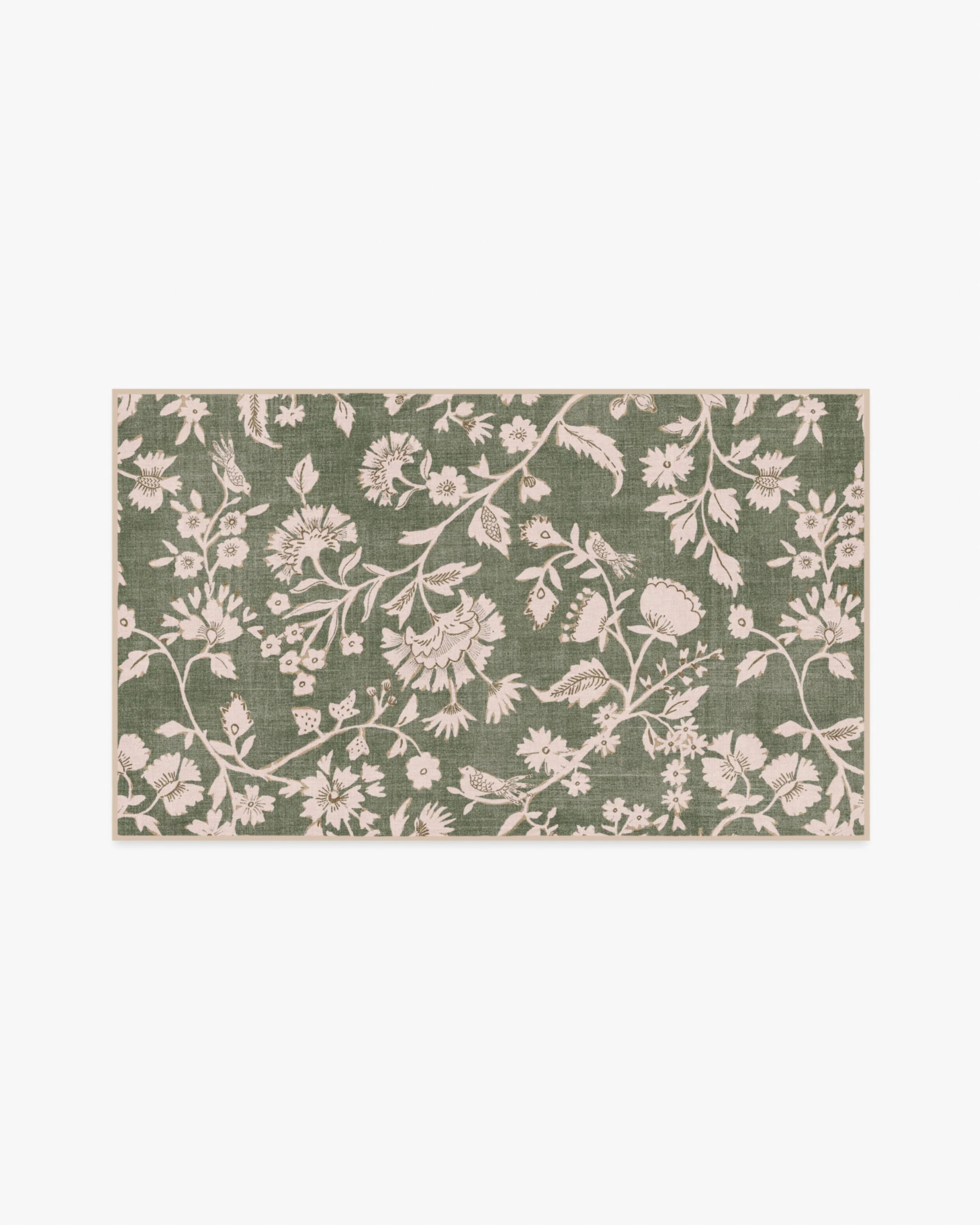 Brenna Olive Green & Cream Flatwoven Rug - Image 4