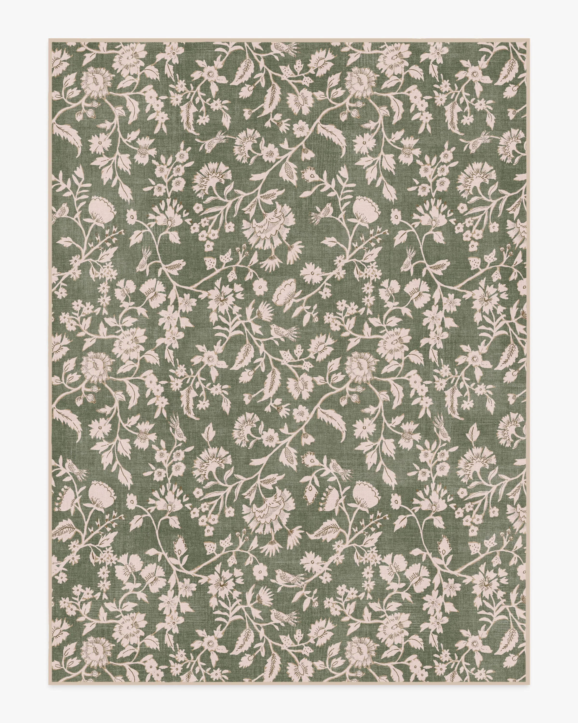 Brenna Olive Green & Cream Flatwoven Rug - Image 7