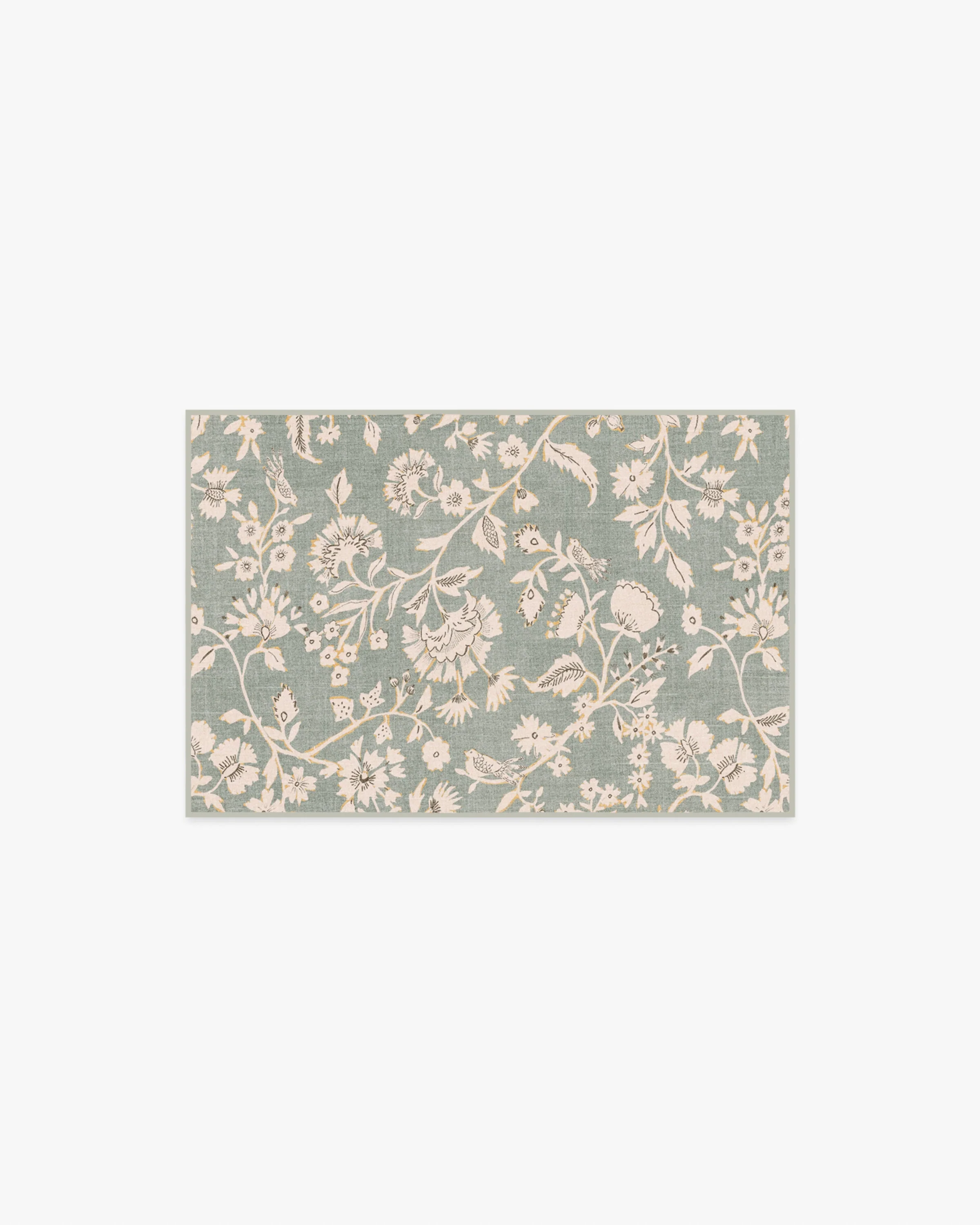 Brenna Sage Green & Cream Flatwoven Rug - Image 2