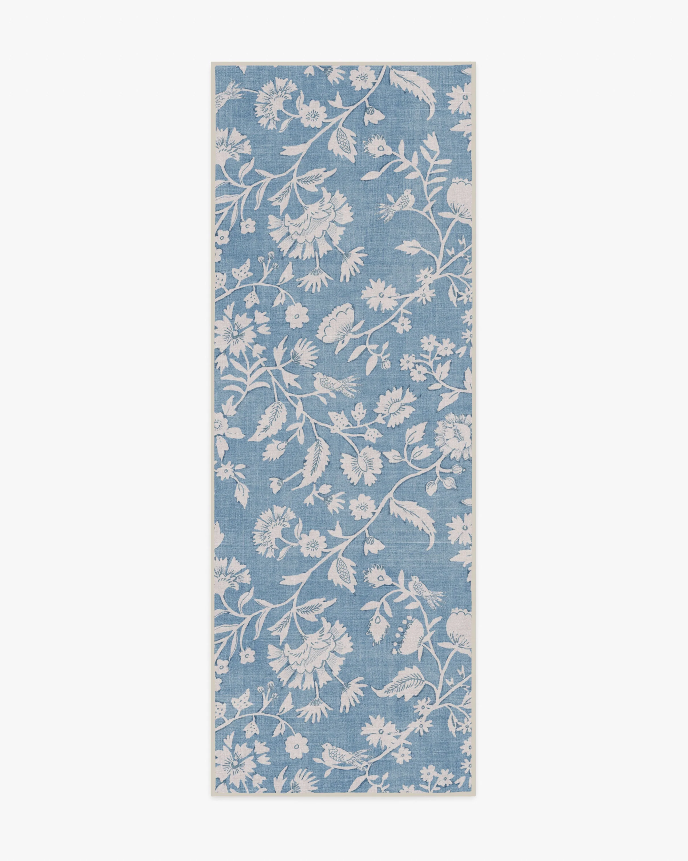 Brenna Slate Blue & Cream Flatwoven Rug - Image 3