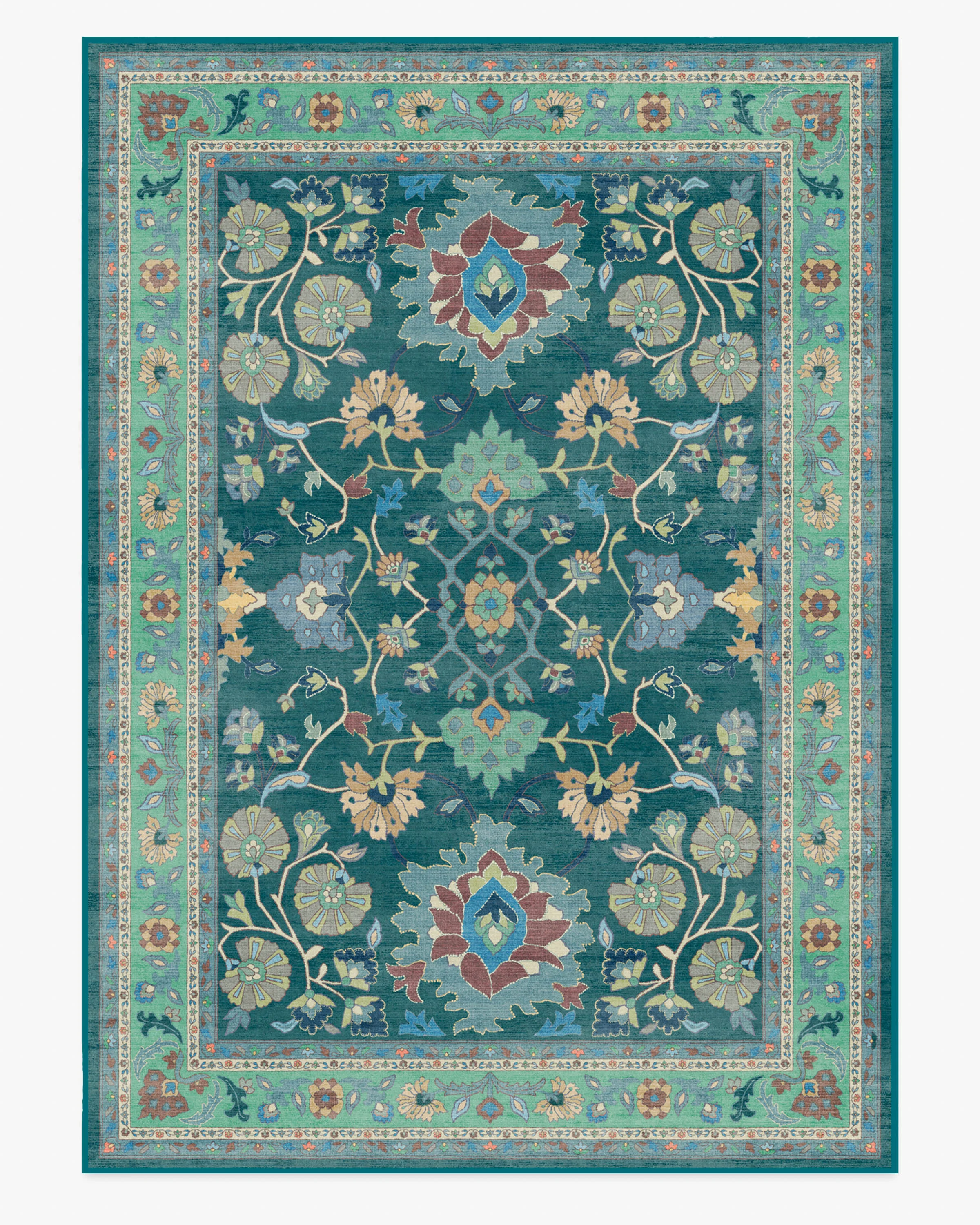 Calabria Teal Flatwoven Rug - Image 15