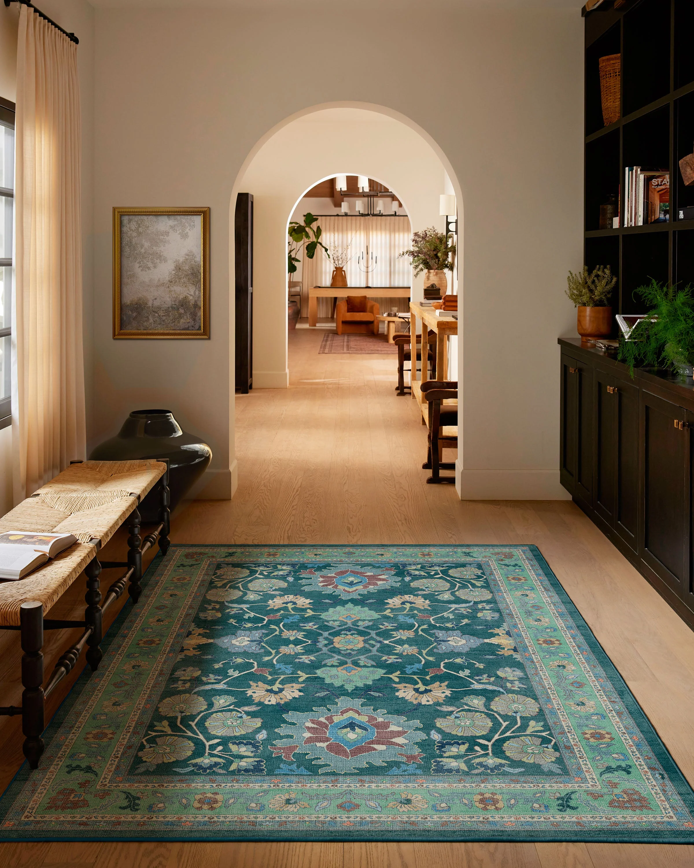 Calabria Teal Flatwoven Rug - Image 3