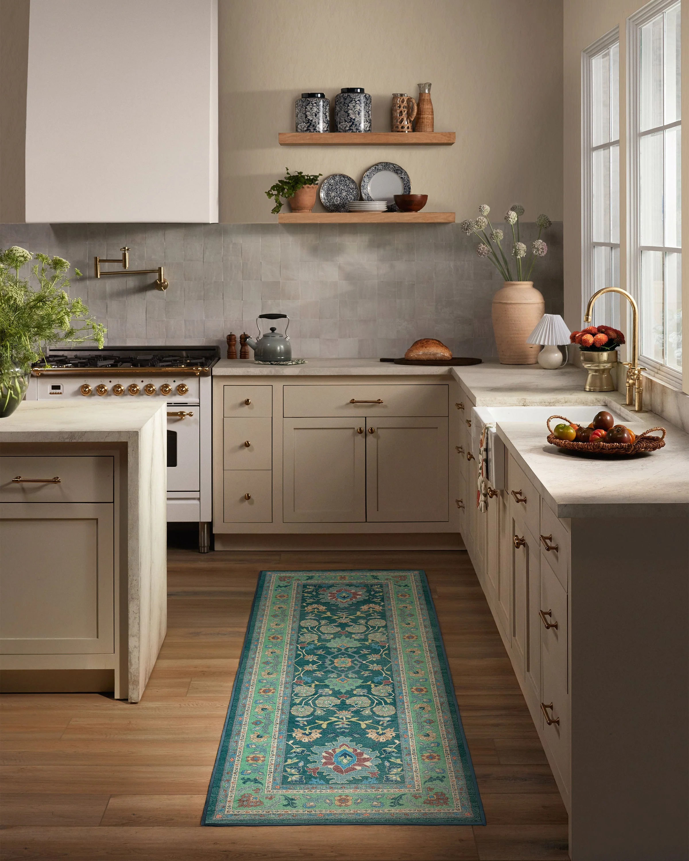 Calabria Teal Flatwoven Rug - Image 4
