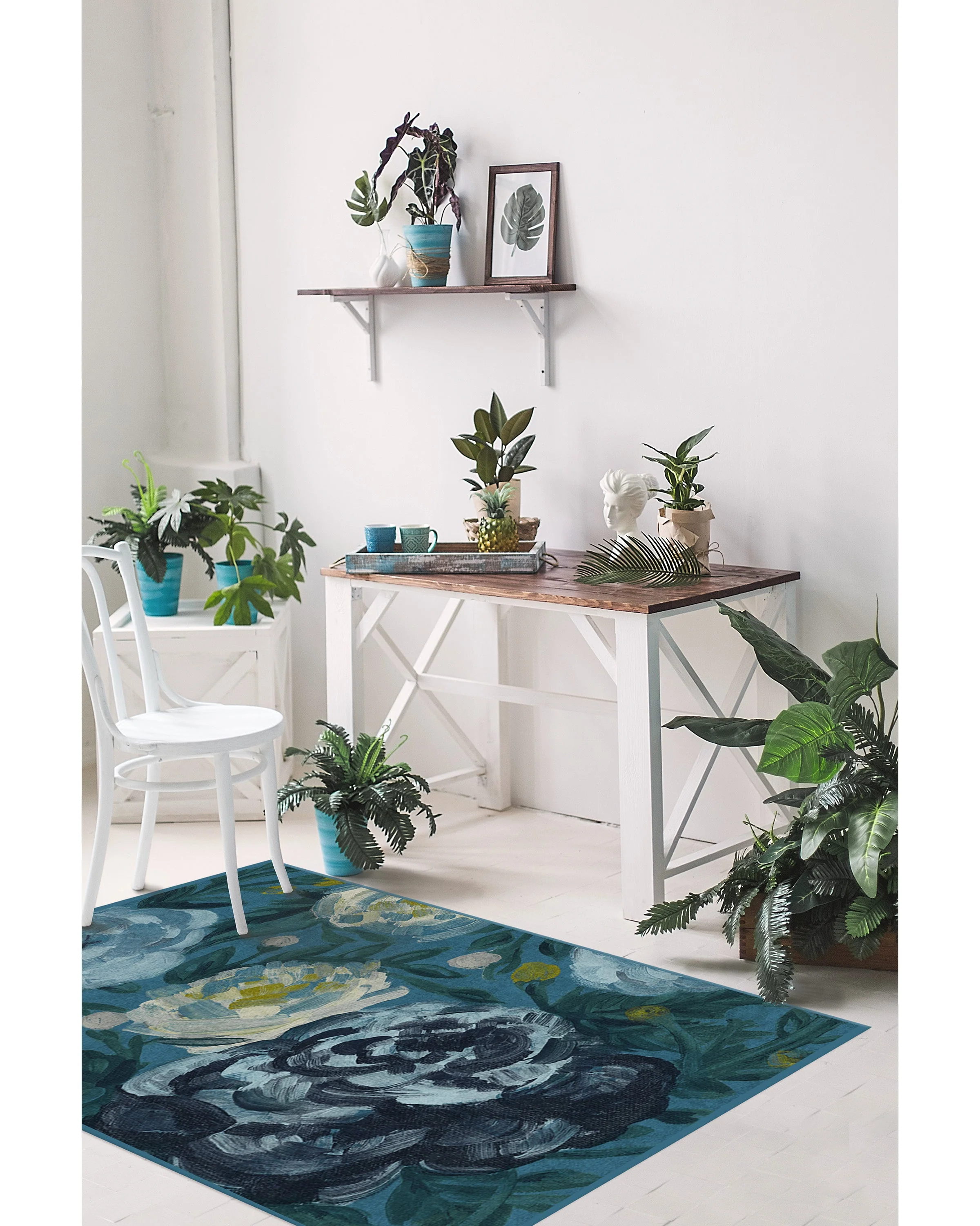 Camellia Midnight Flatwoven Rug - Image 6
