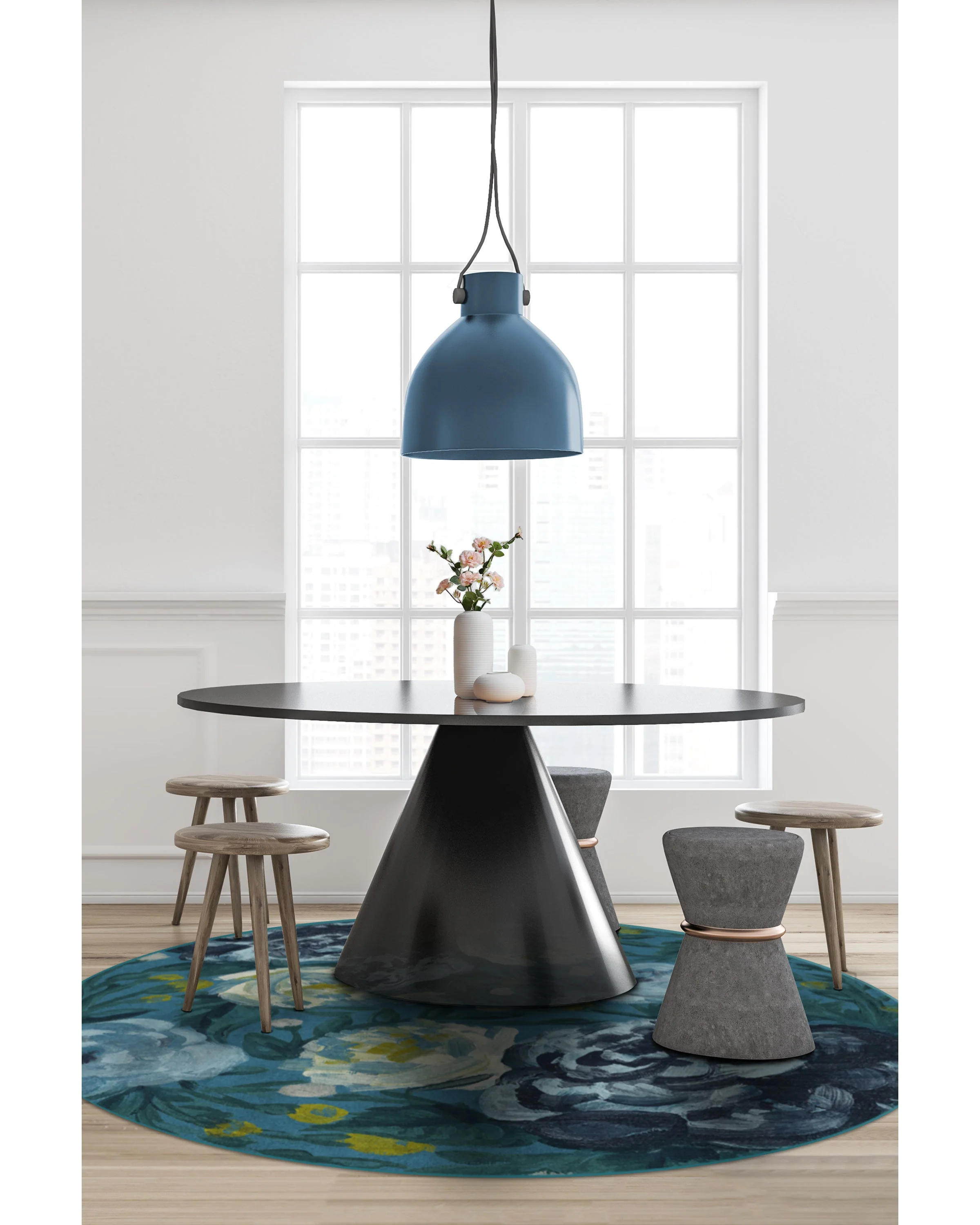 Camellia Midnight Flatwoven Rug - Image 7