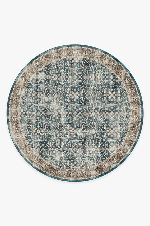 Celestine Teal Blue Flatwoven Rug - Image 20