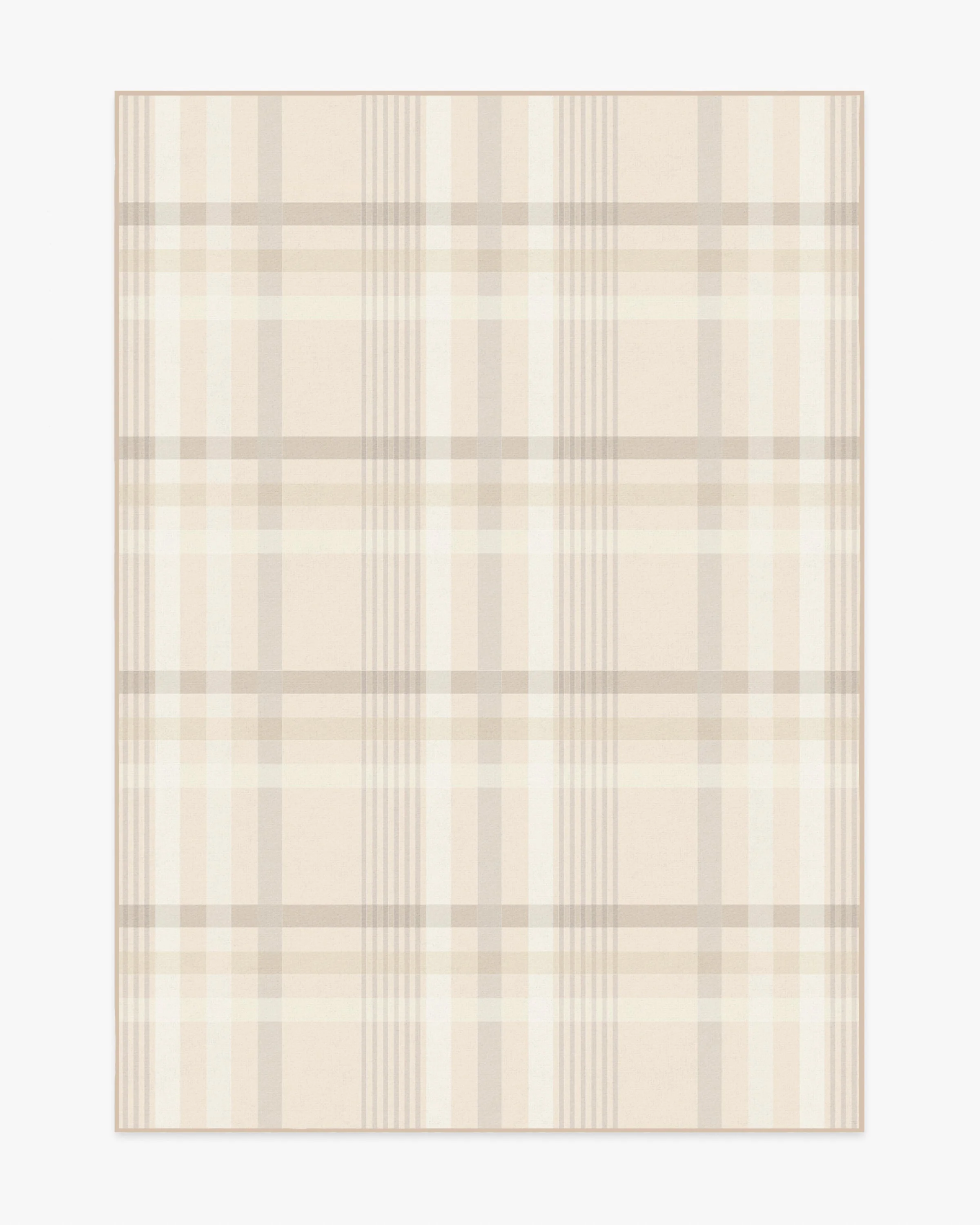 Charming Plaid Neutral Rug