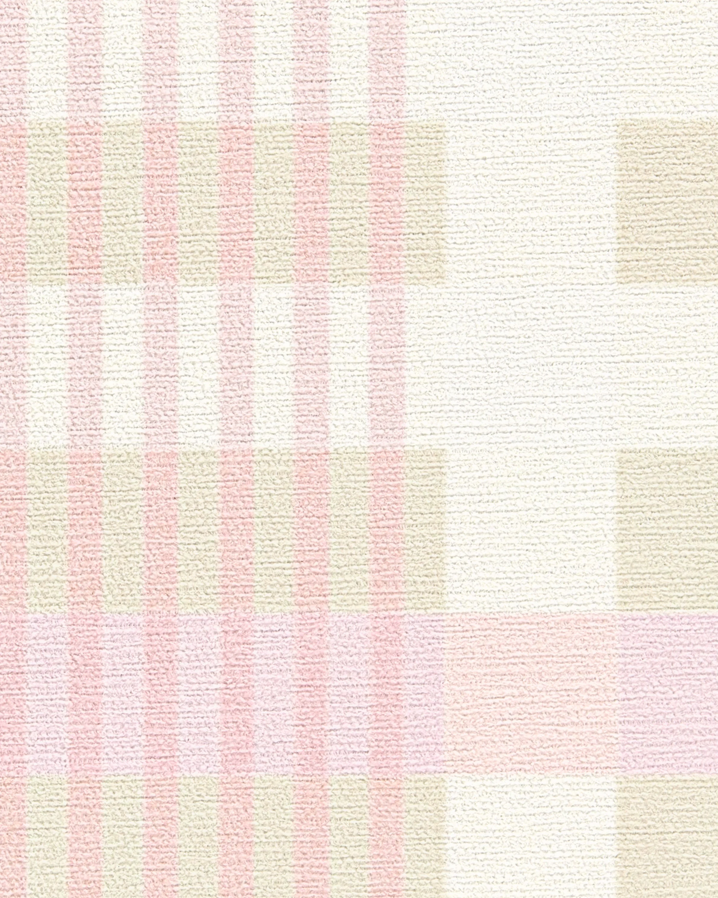 Charming Plaid Pink Flatwoven Rug - Image 6