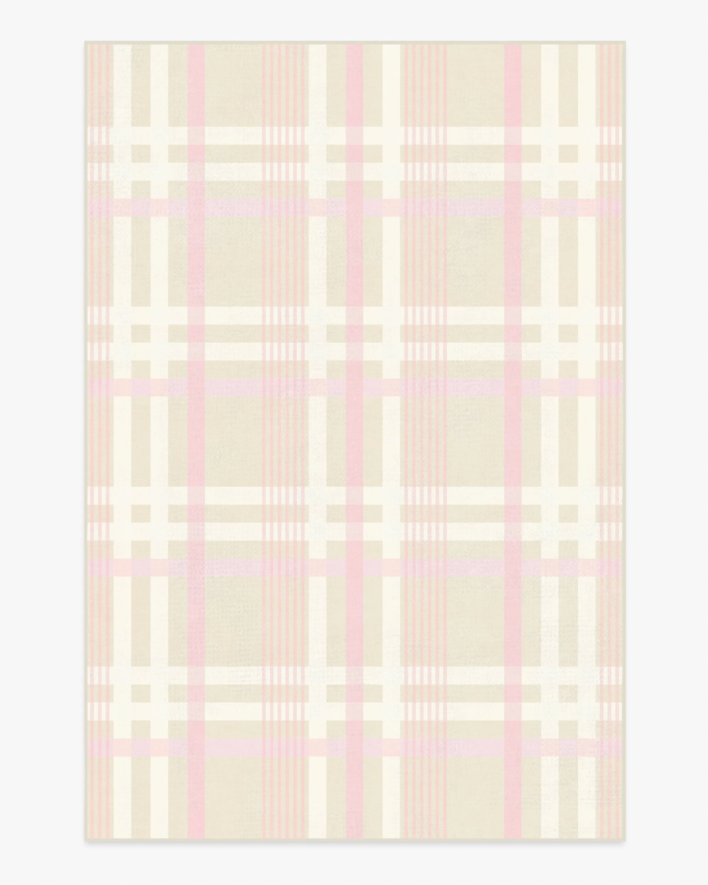 Charming Plaid Pink Flatwoven Rug - Image 8