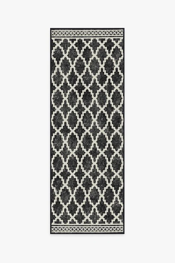 Cleo Trellis Black Outdoor Rug - Image 7