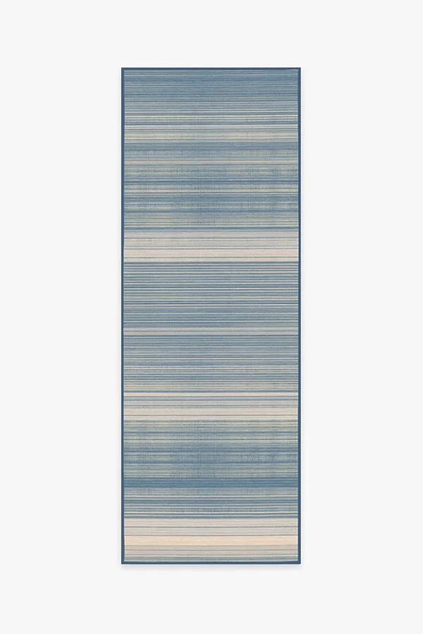 Coastal Linear Stripe Slate Flatwoven Rug - Image 10