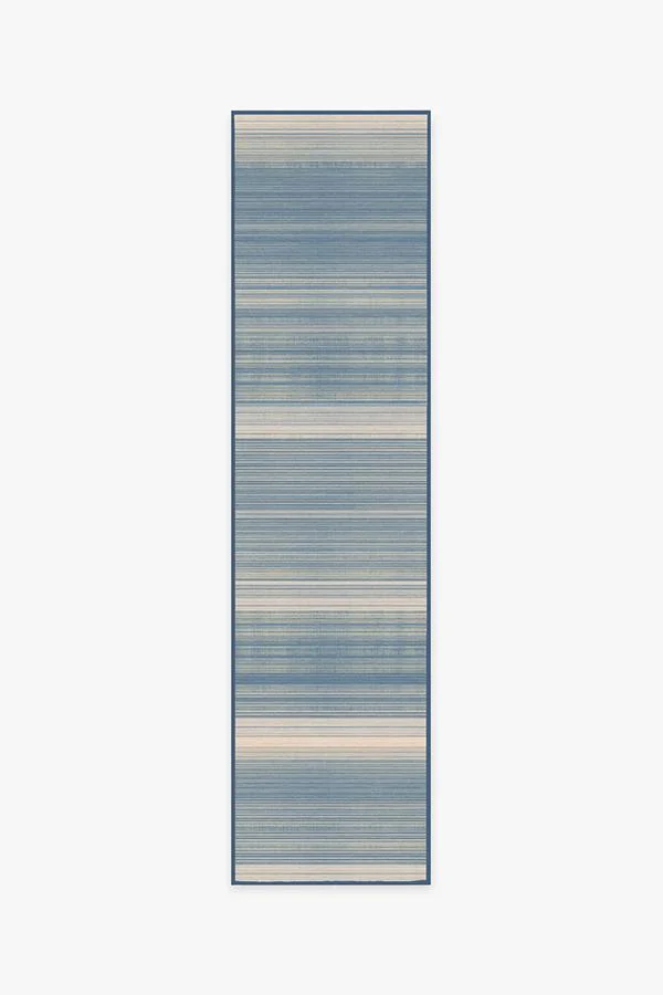 Coastal Linear Stripe Slate Flatwoven Rug - Image 11