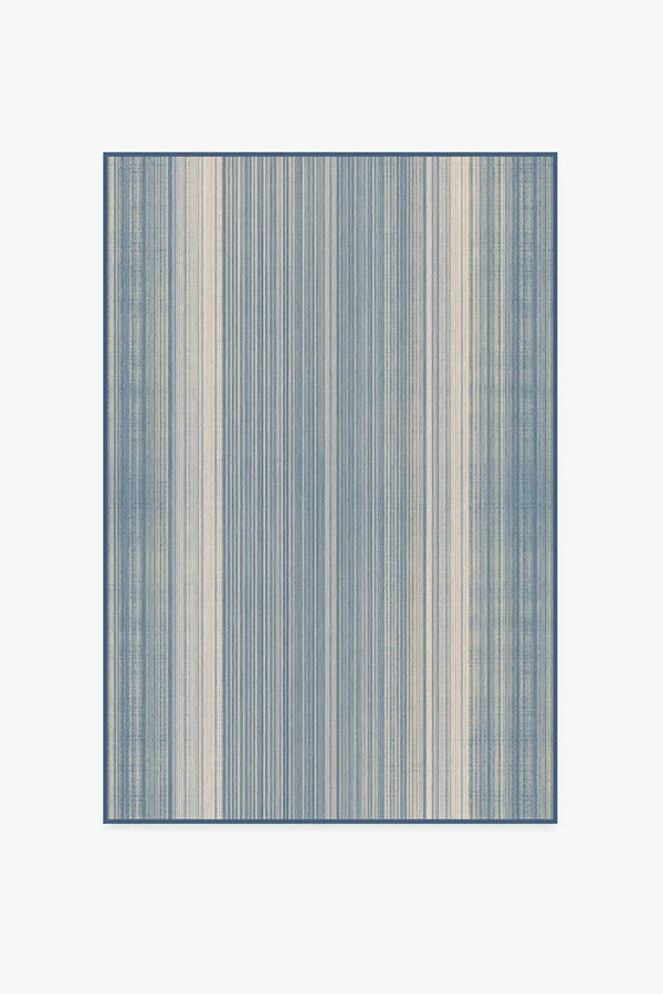 Coastal Linear Stripe Slate Flatwoven Rug - Image 13