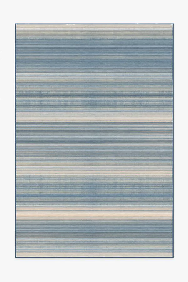 Coastal Linear Stripe Slate Flatwoven Rug - Image 14
