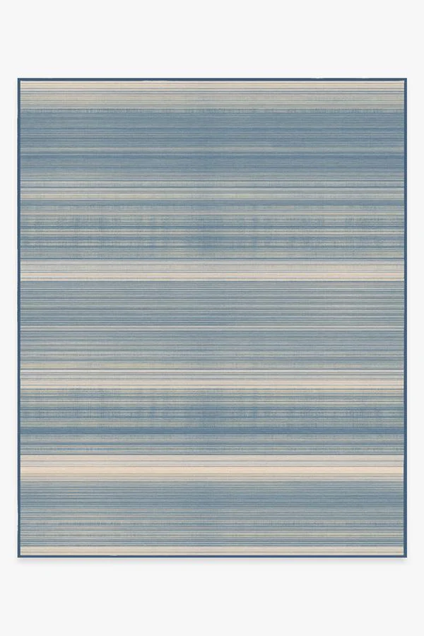 Coastal Linear Stripe Slate Flatwoven Rug - Image 15