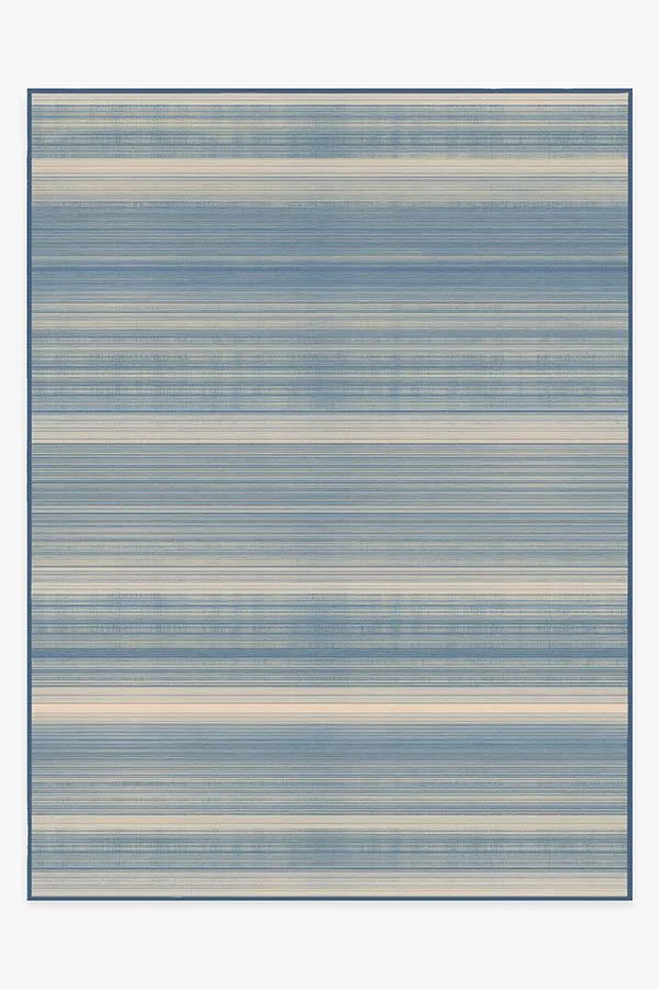 Coastal Linear Stripe Slate Flatwoven Rug - Image 16