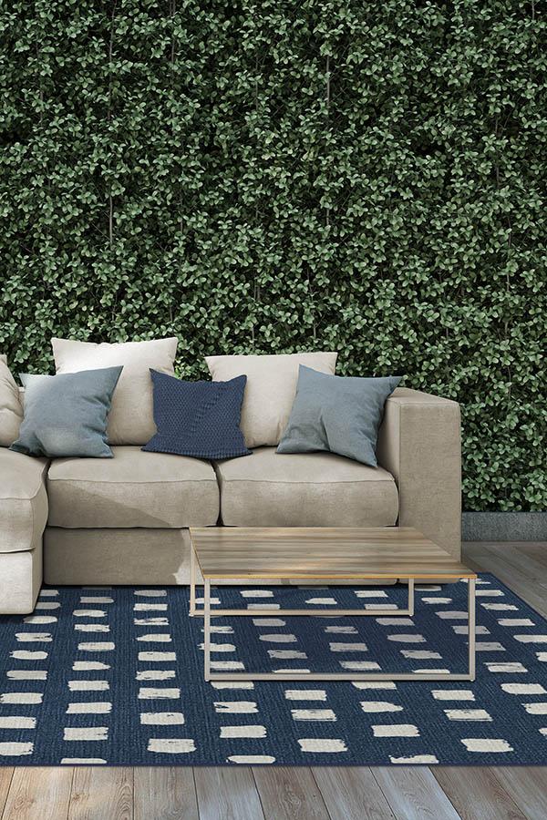 Cobblestone Navy Outdoor Rug - Image 3