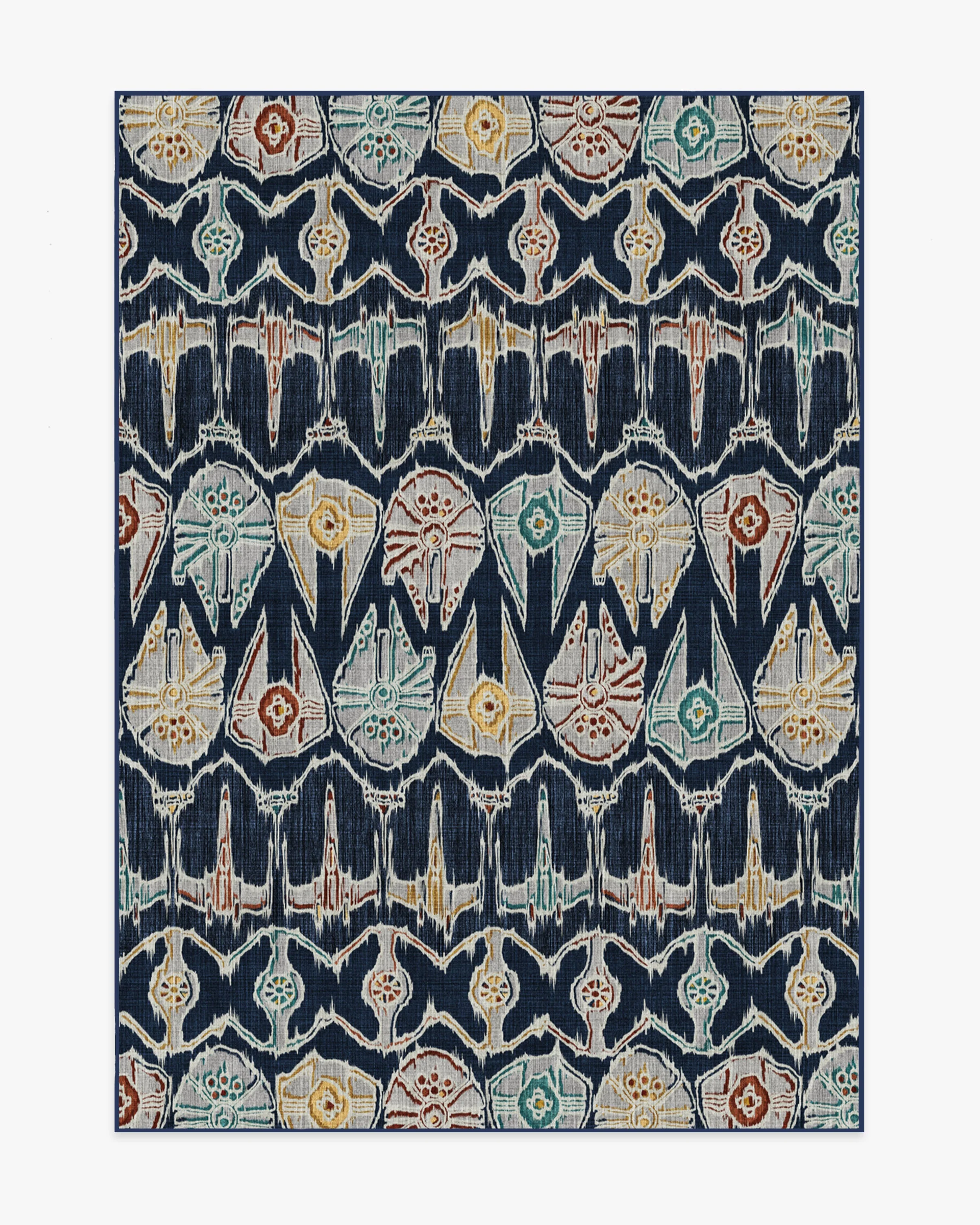 Corellian Ikat Navy Flatwoven Rug
