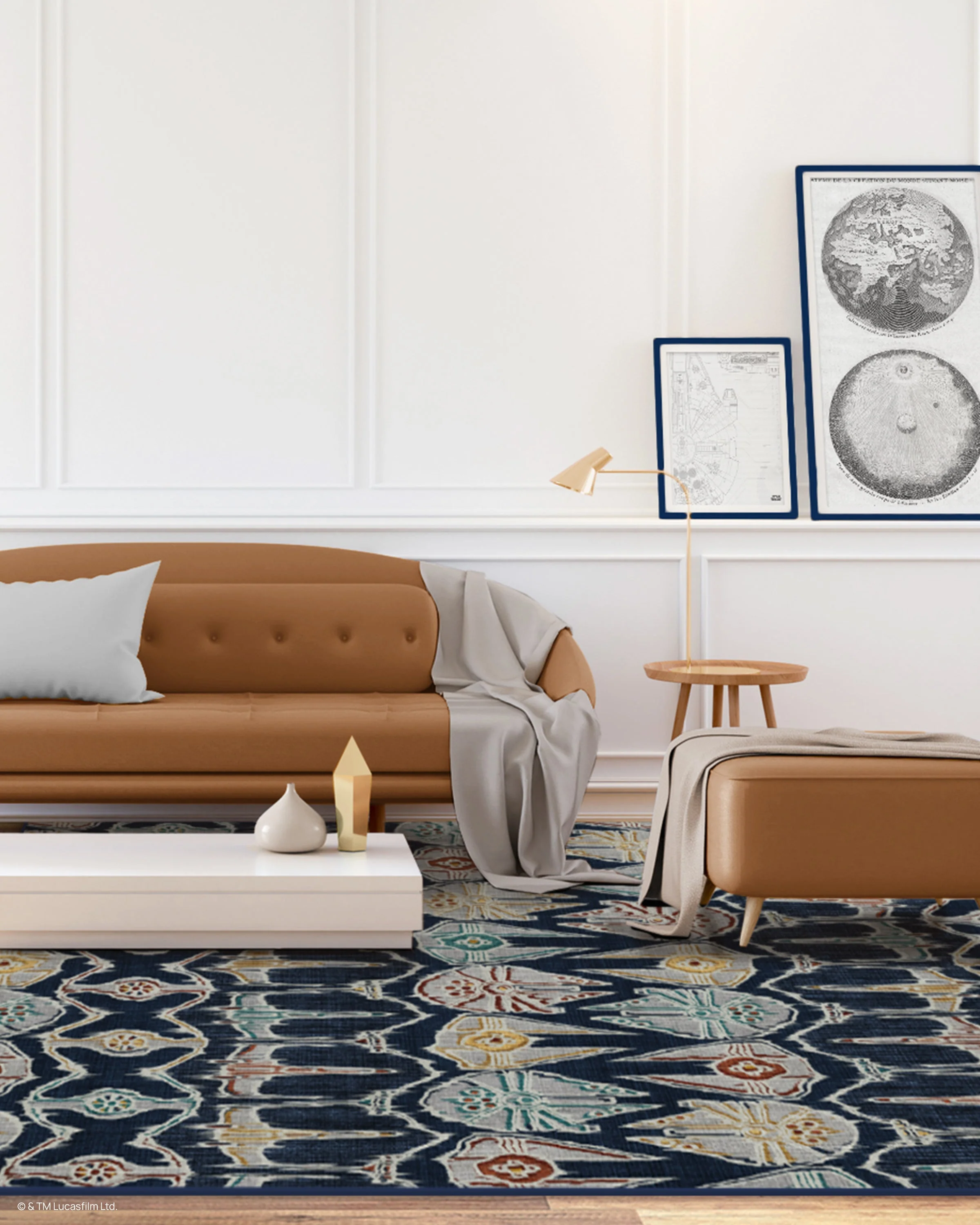 Corellian Ikat Navy Flatwoven Rug - Image 11