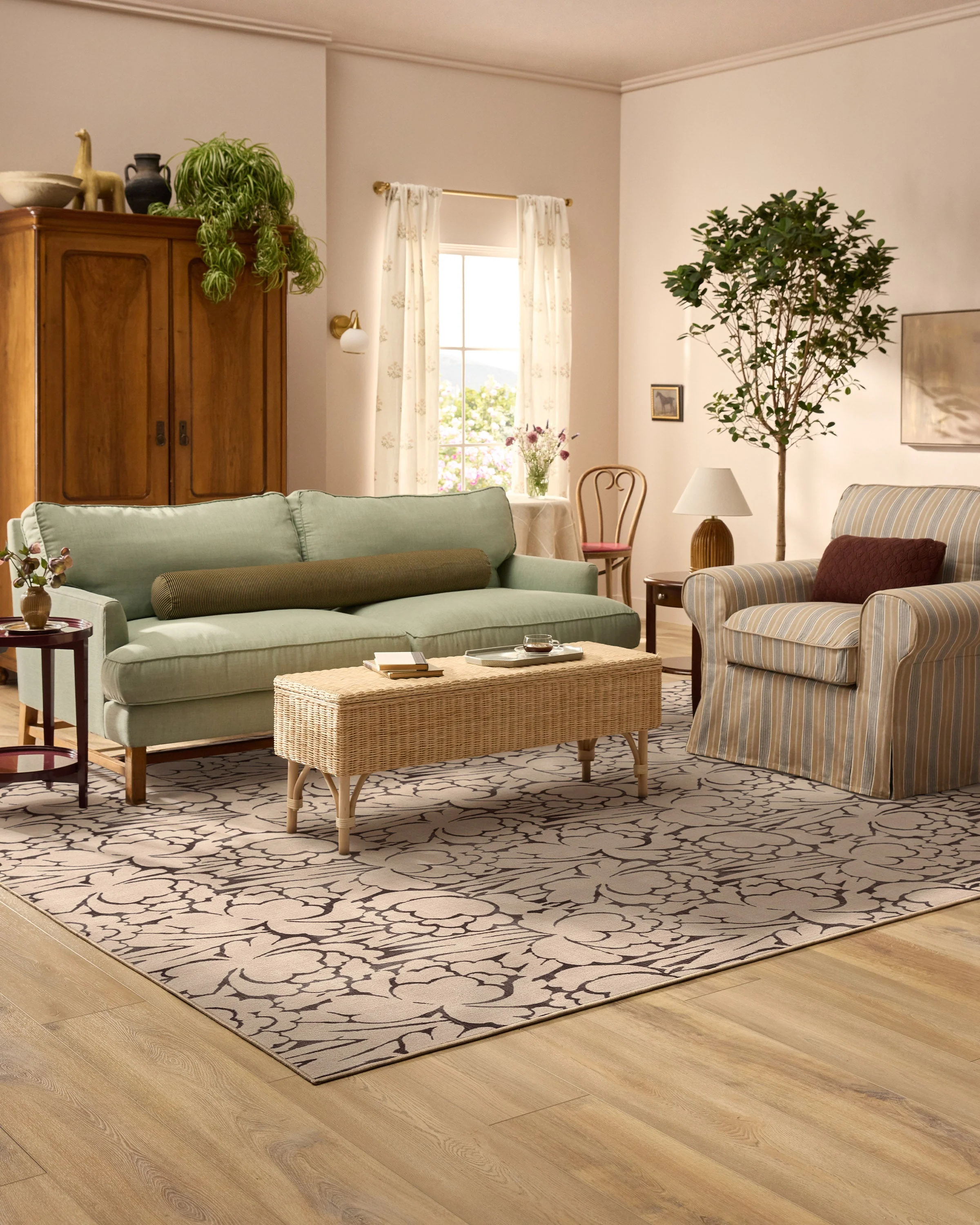 Corrine Natural & Charcoal Flatwoven Rug - Image 11