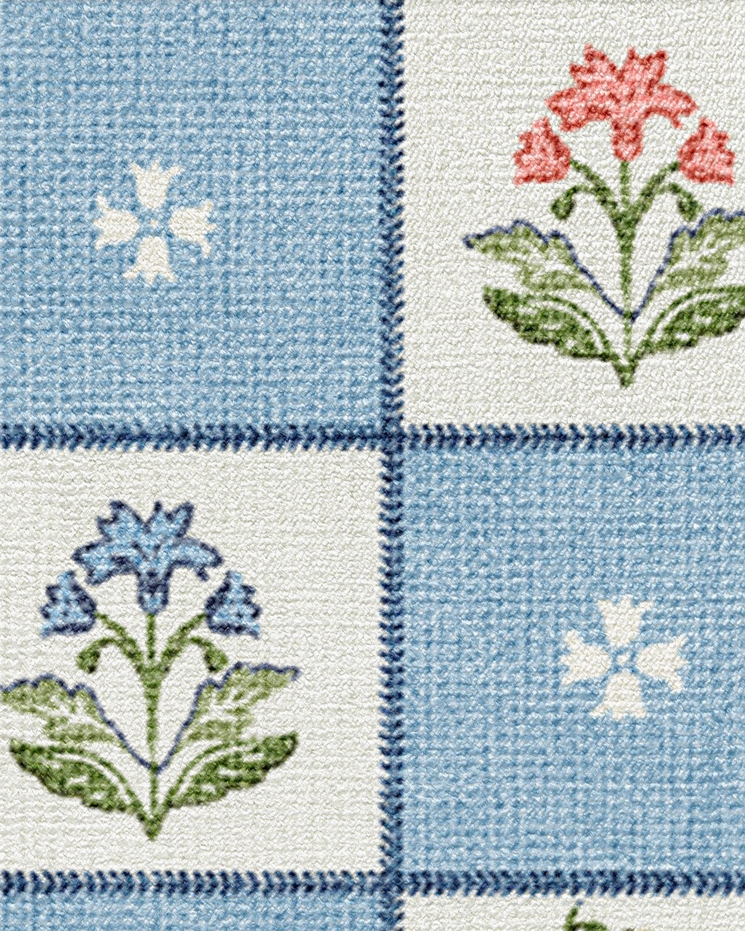 Cottage Trellis Blue Flatwoven Rug - Image 10