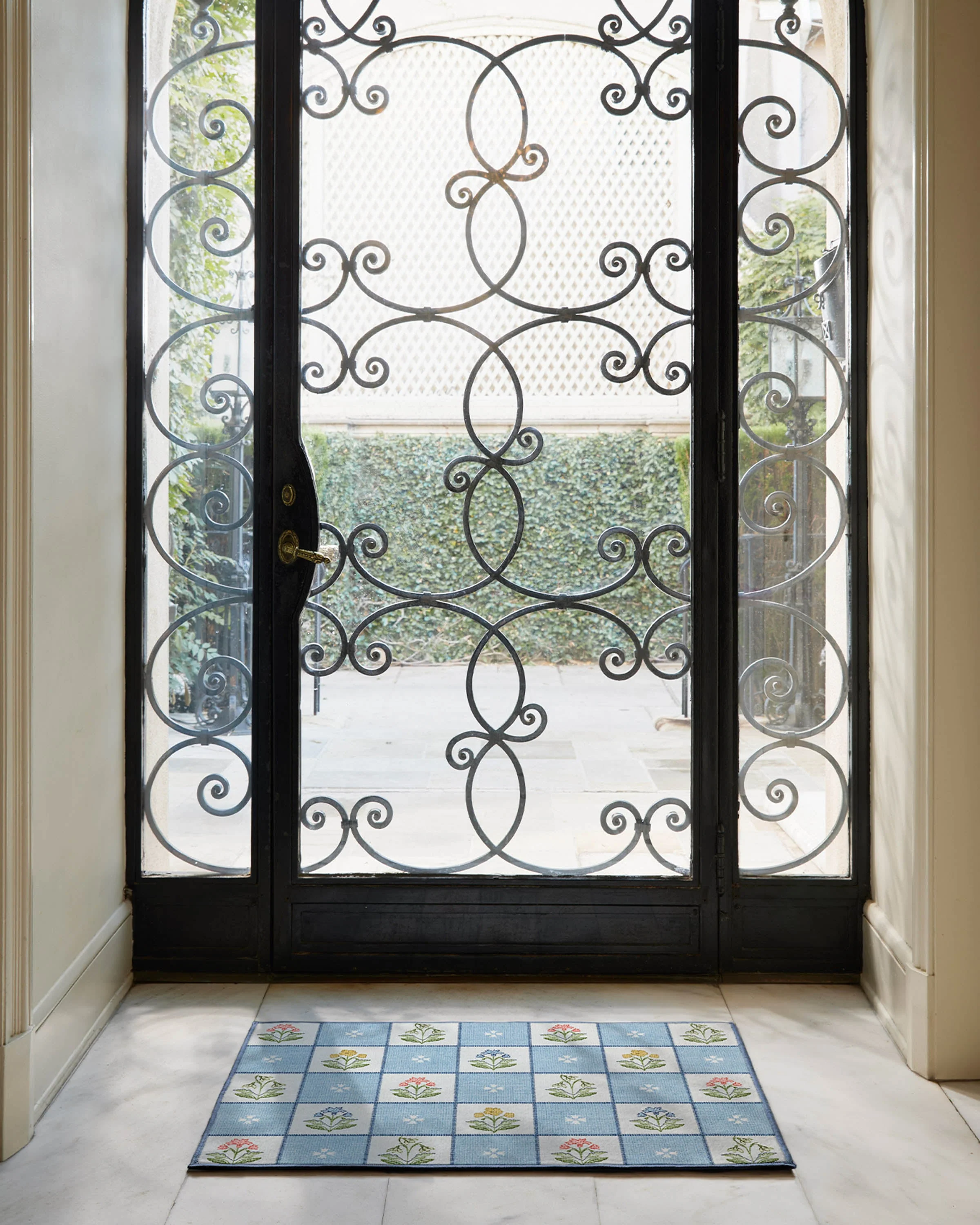 Cottage Trellis Blue Rug - Image 8