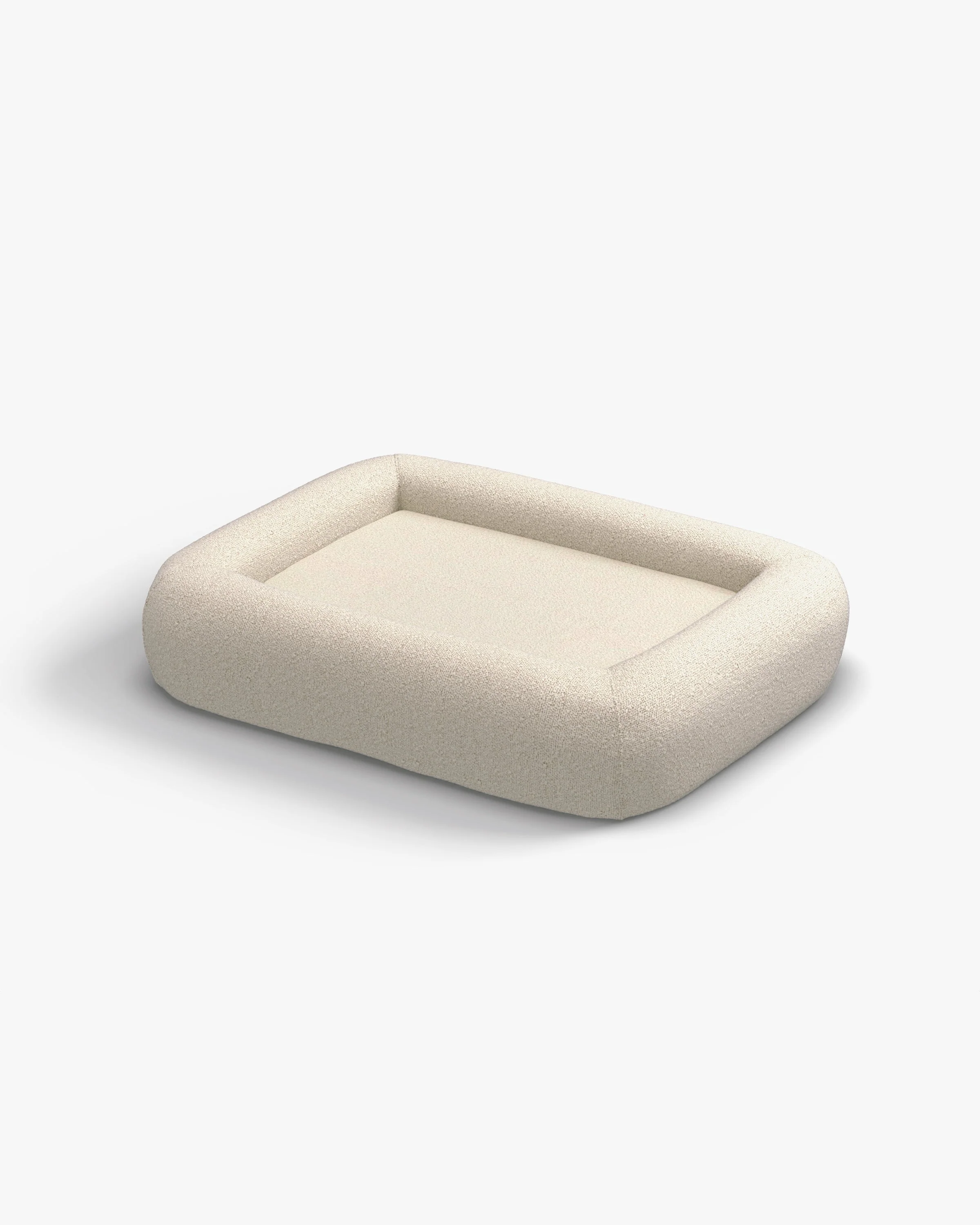 Cream Boucle Bolster Pet Bed - Image 4