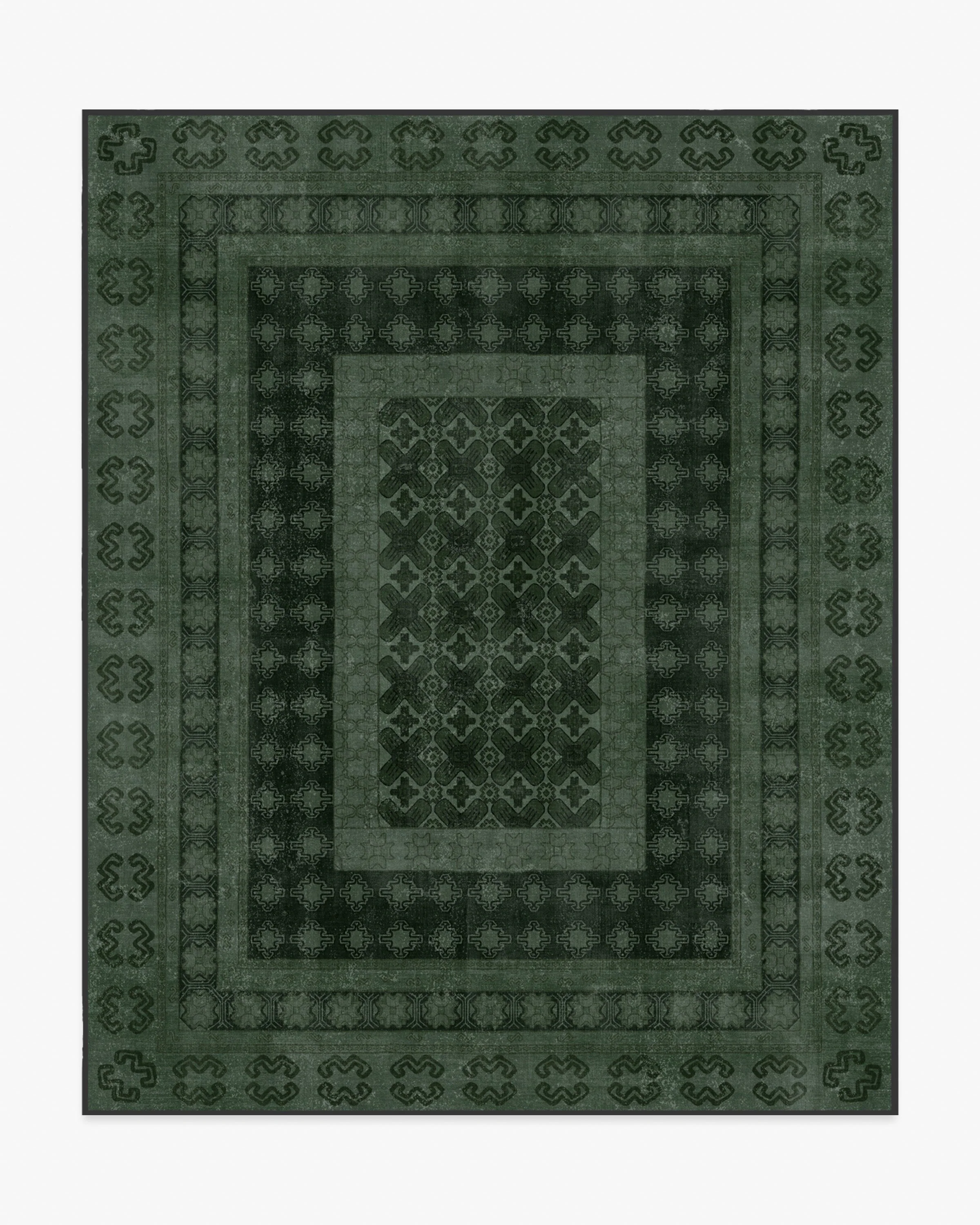 Cyrus Forest Green Flatwoven Rug - Image 10