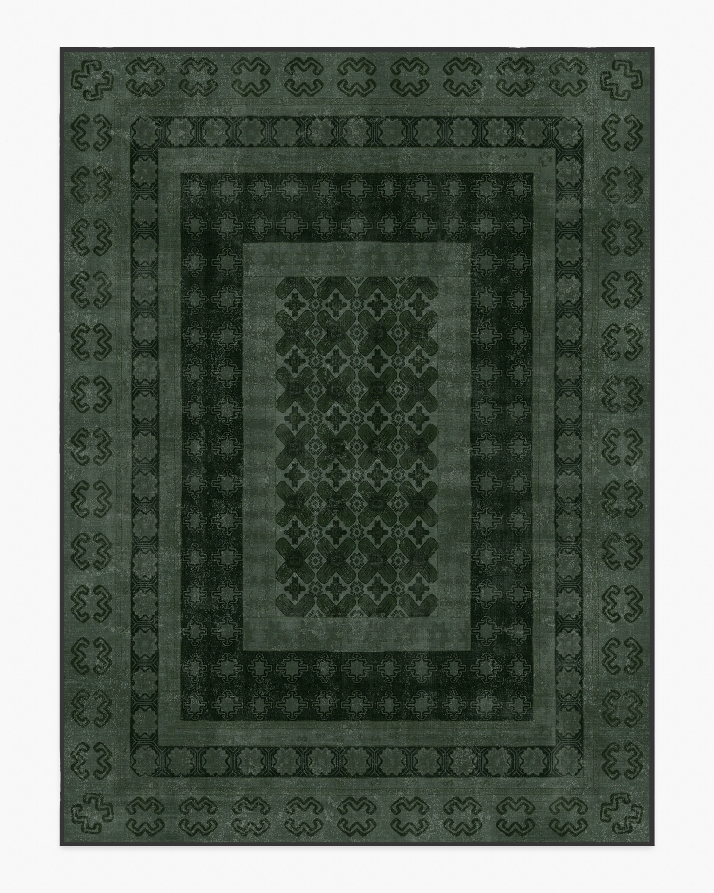 Cyrus Forest Green Flatwoven Rug - Image 12